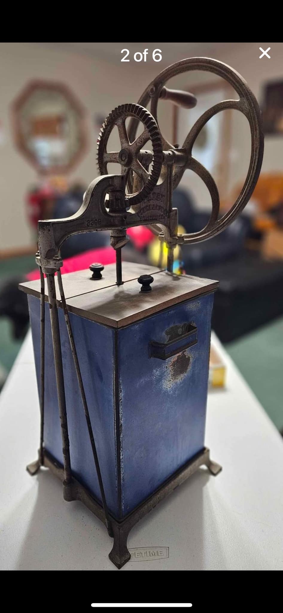 Using a vintage Dazey No. 300 churn