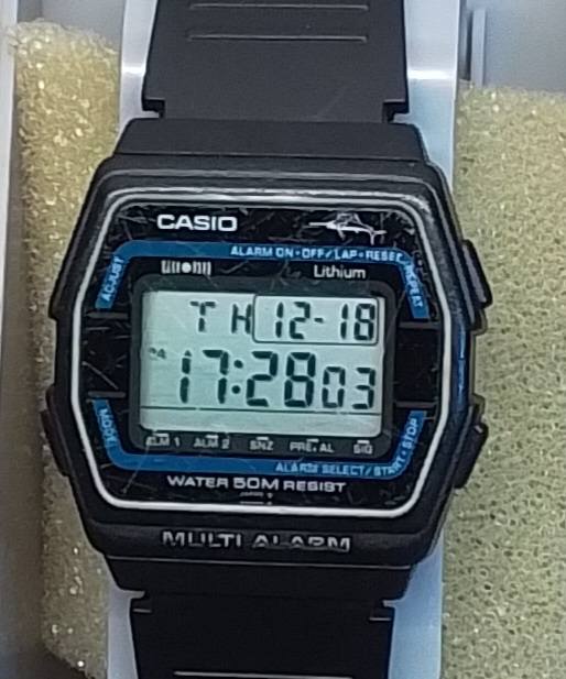 Casio w-25 watch still functioning after decades