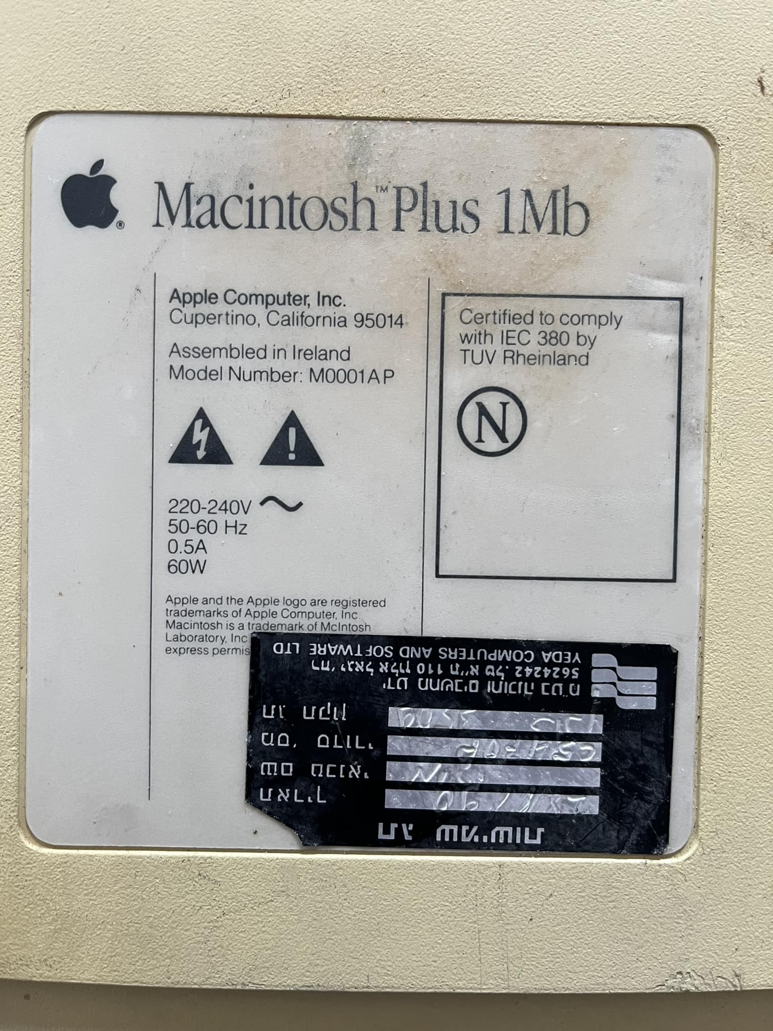 What Mac Plus system versions work with built-in and external