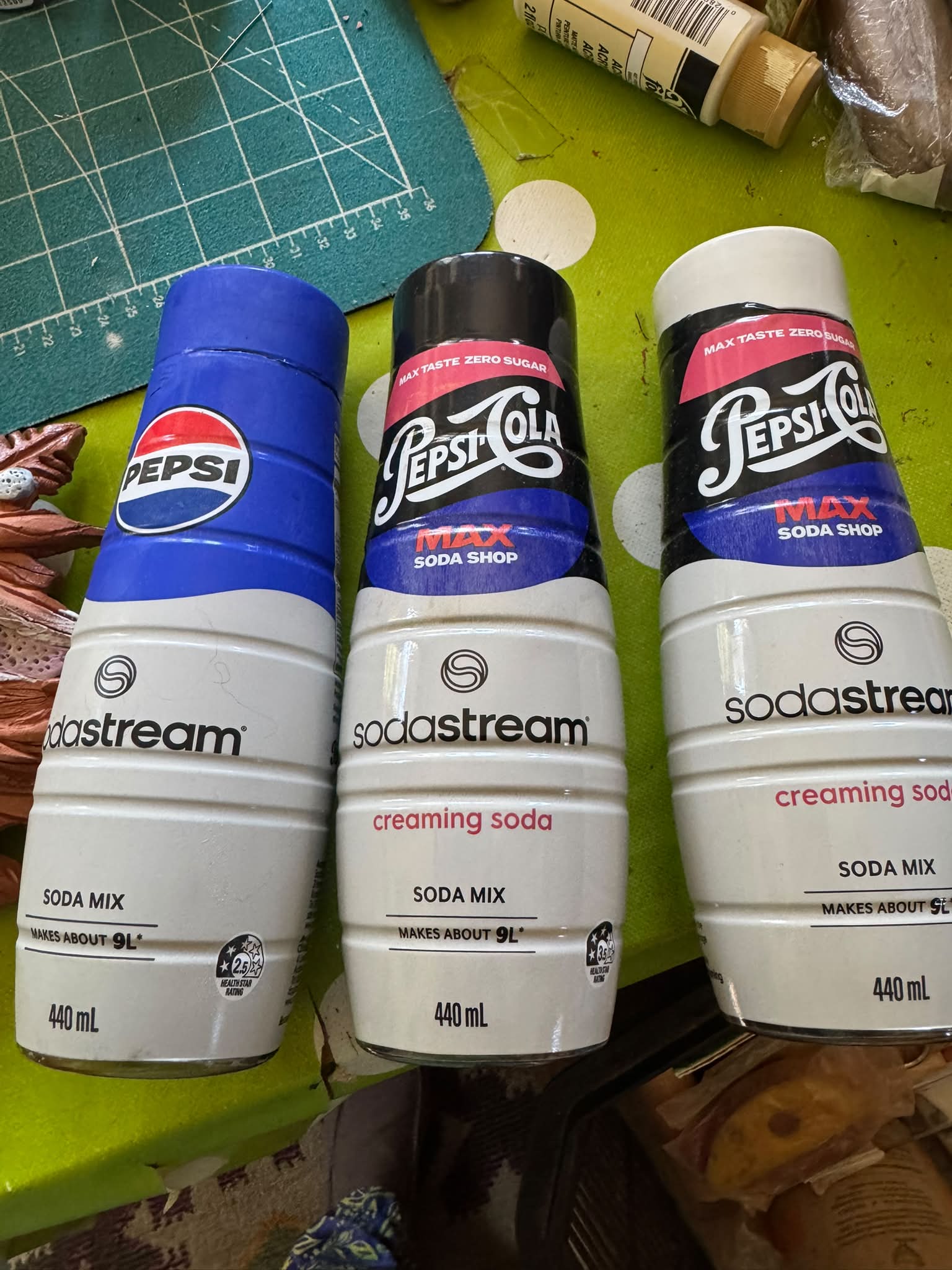 Free 3 bottles of soda stream ox. 2 full and one partially full. In the basket outside my place