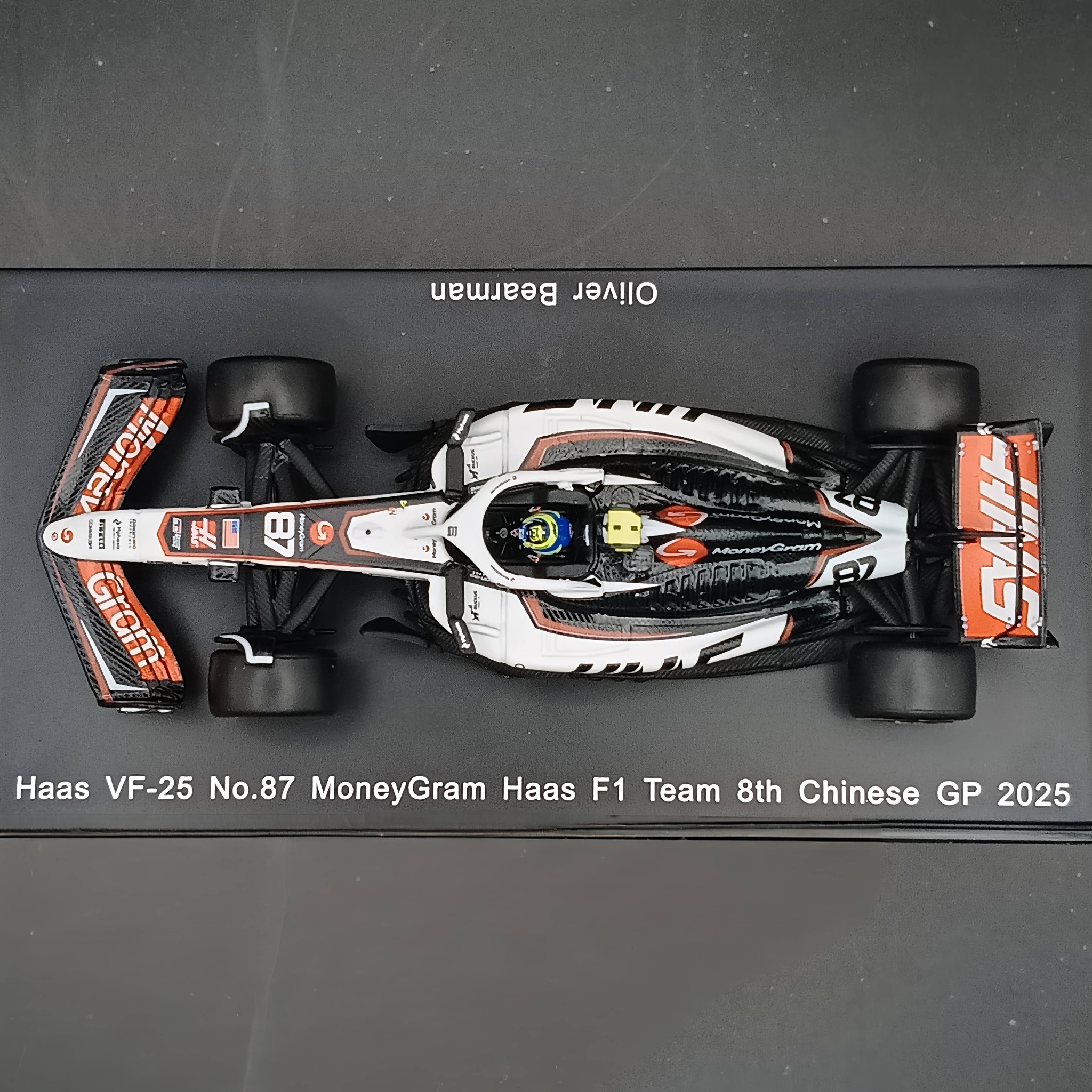 Spark Model 1:64 Haas F1 Team VF-25 Oliver Bearman 8th Chinese GP 2025