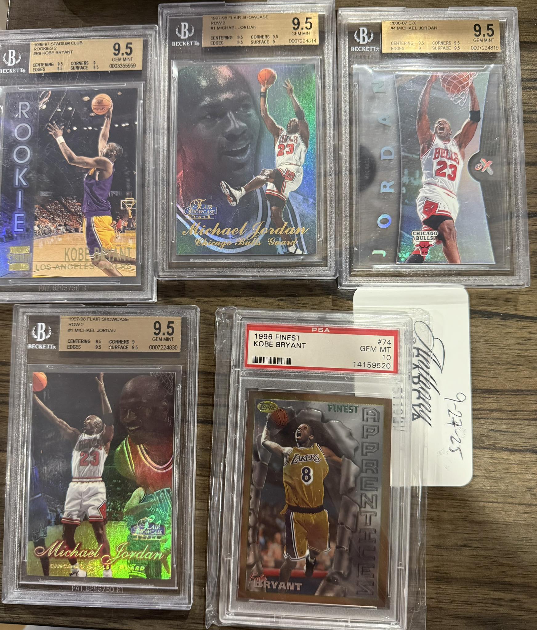 Selling kobe and jordan basketball cards