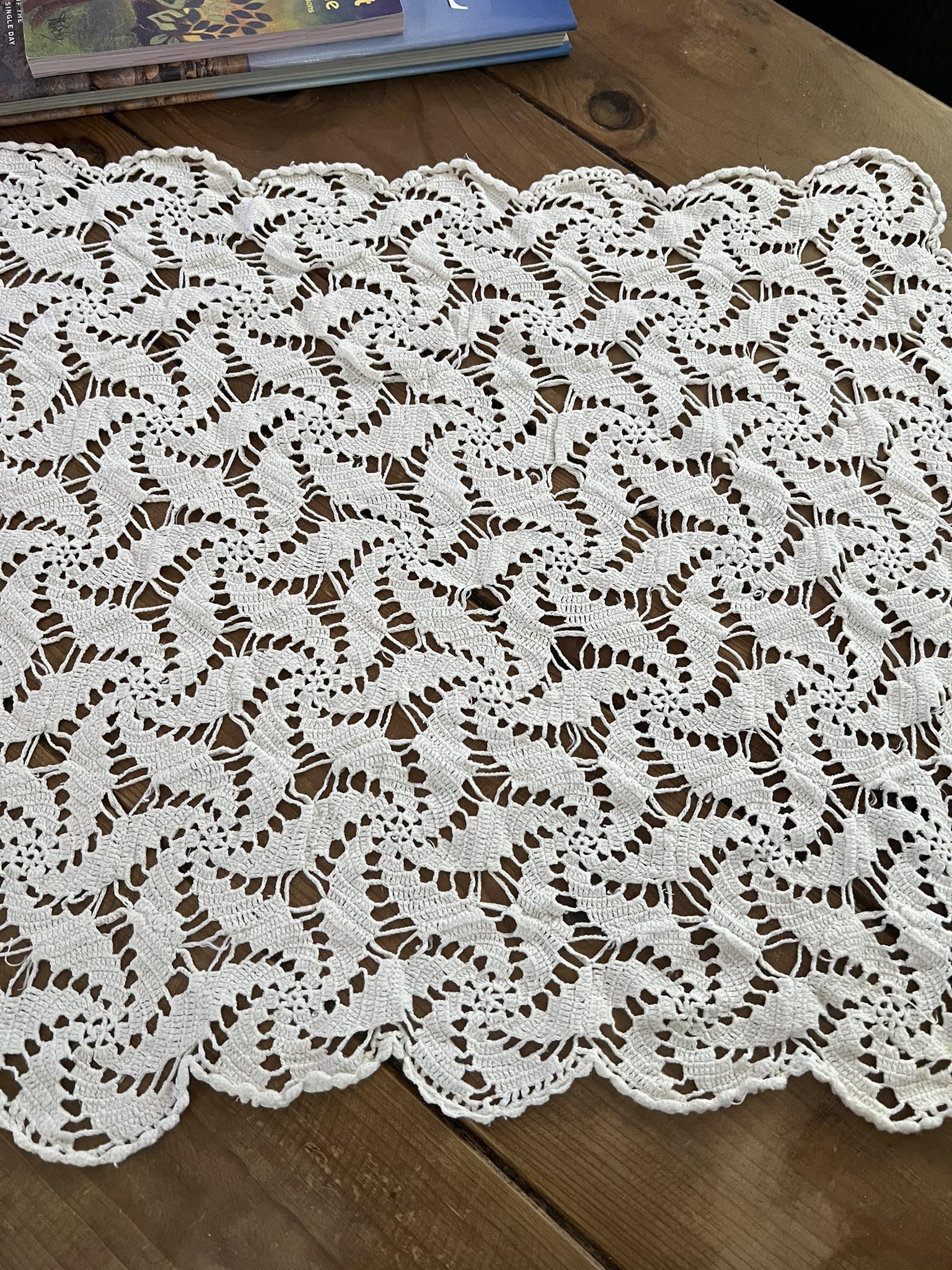 What is the pattern for a 1940's card table tablecloth crochet?