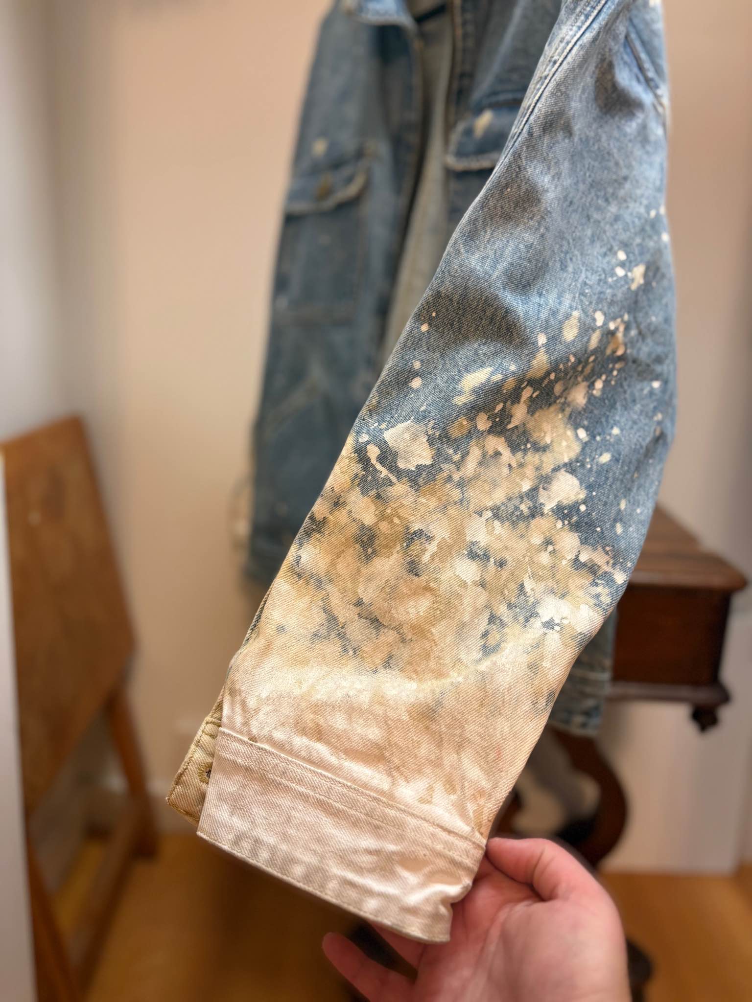 Cool Fear of God Jeans denim jacket. Full zip closure. Has awesome 