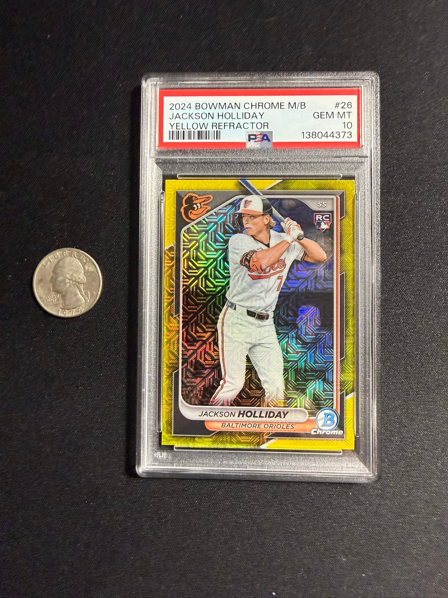 For Sale not for trade- Holliday Yellow Refractor -PSA 10 $100 