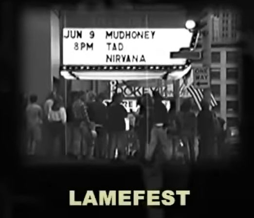 What happened at the 1989 Lamefest with Mudhoney, Tad, and Nirvana?