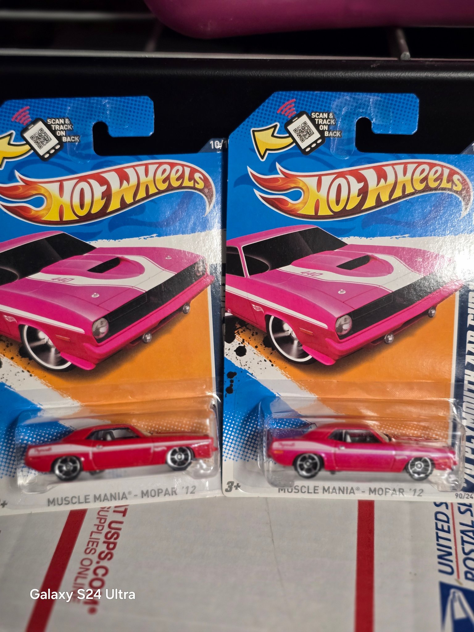Hot Wheels 1970 Plymouth AAR Cuda. Rare PINK 2012 Muscle Mania