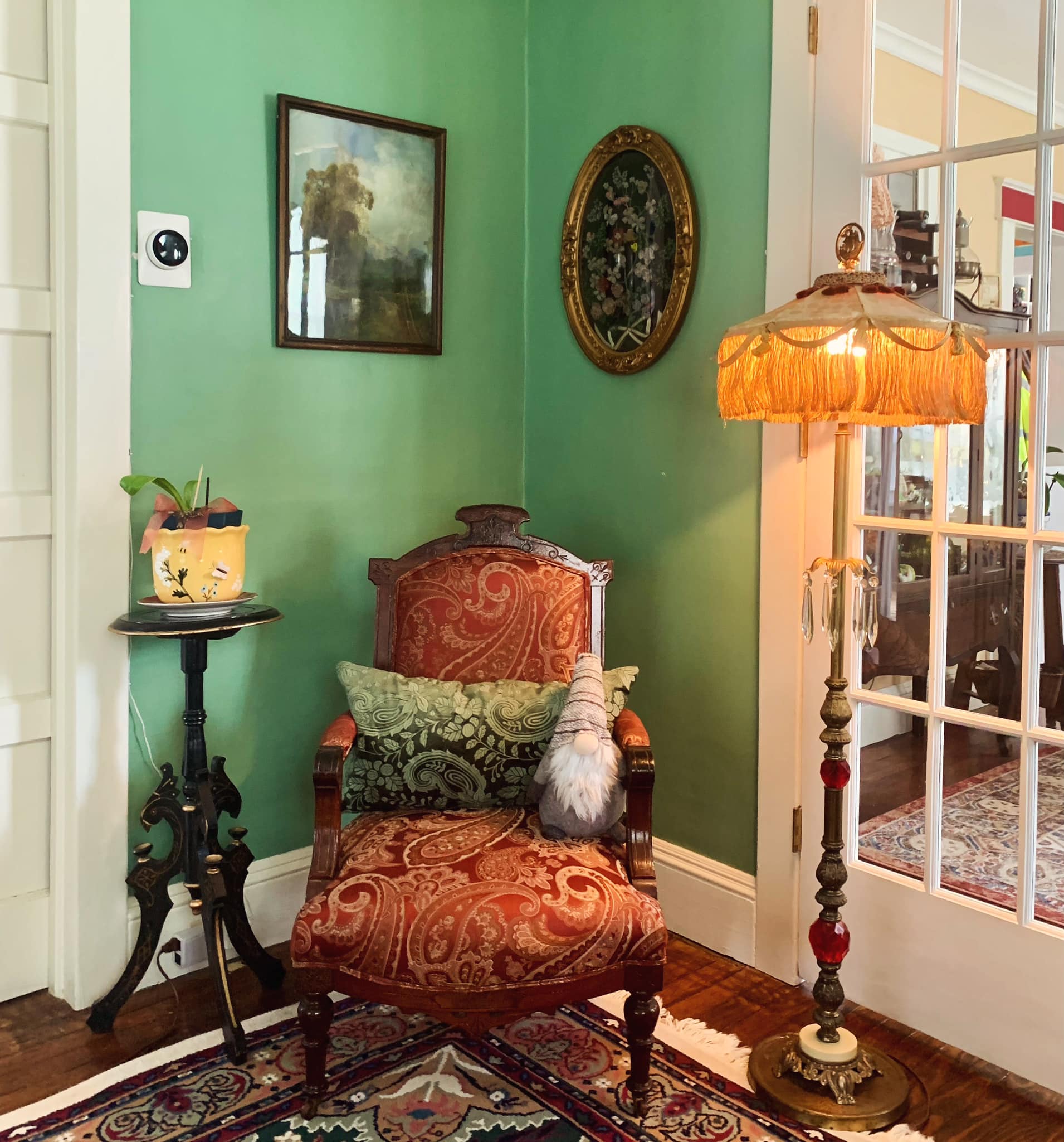 Adding vintage charm to 1912 home with old floor lamp