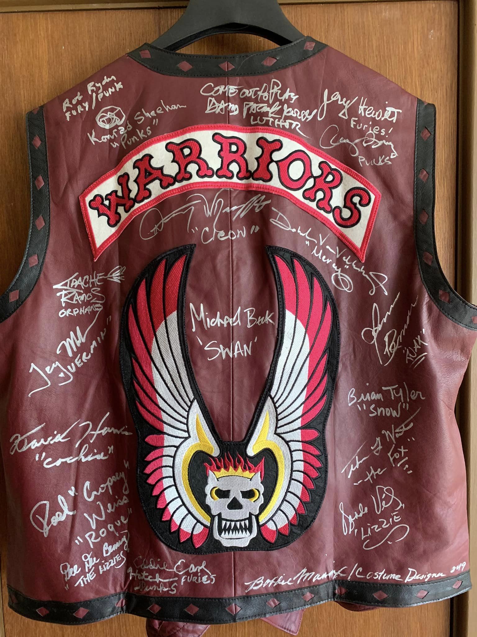 Warriors vest with 19 signatures from cast members