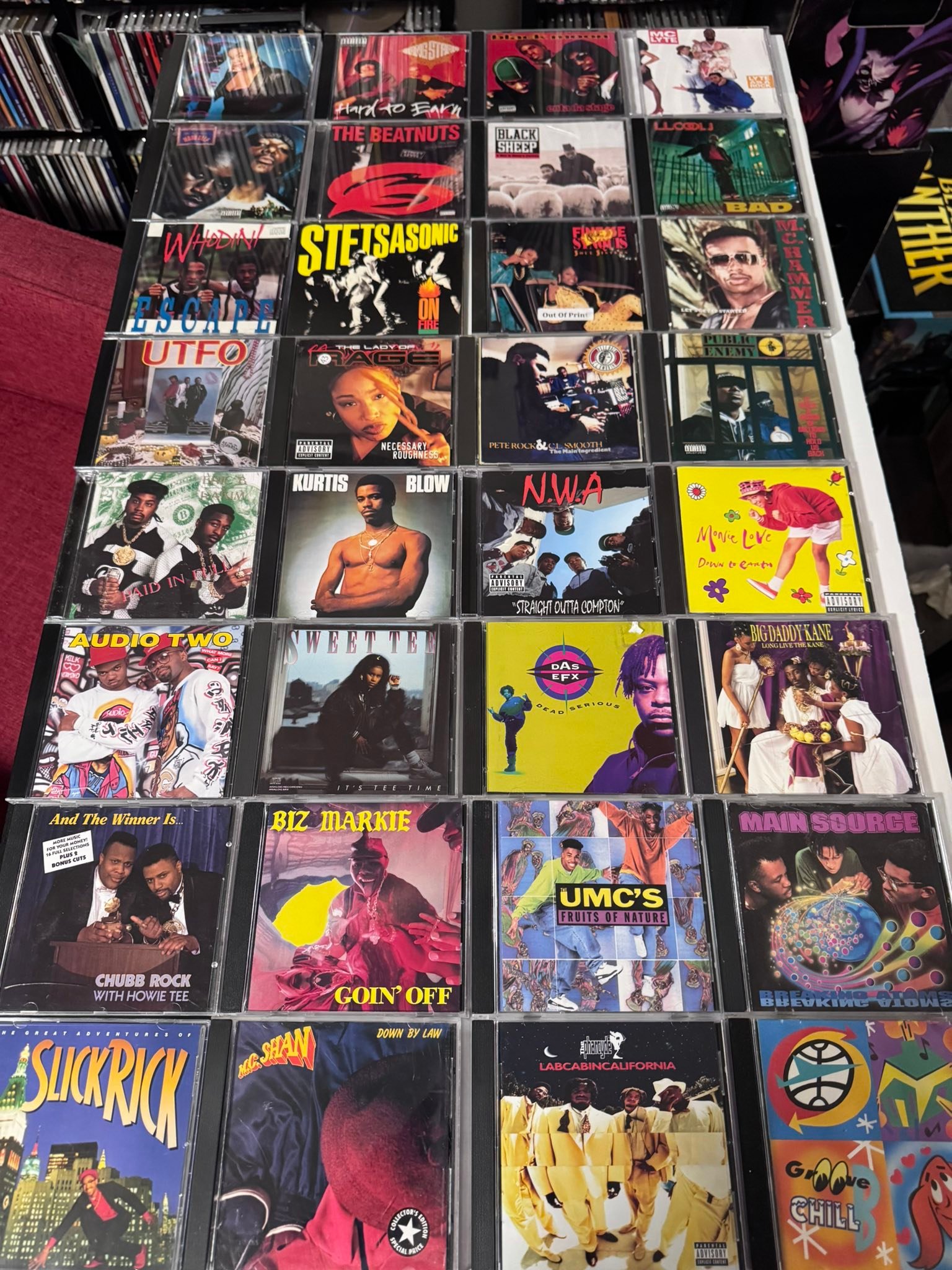 Hip hop CD and cassette collection from 80's and 90's