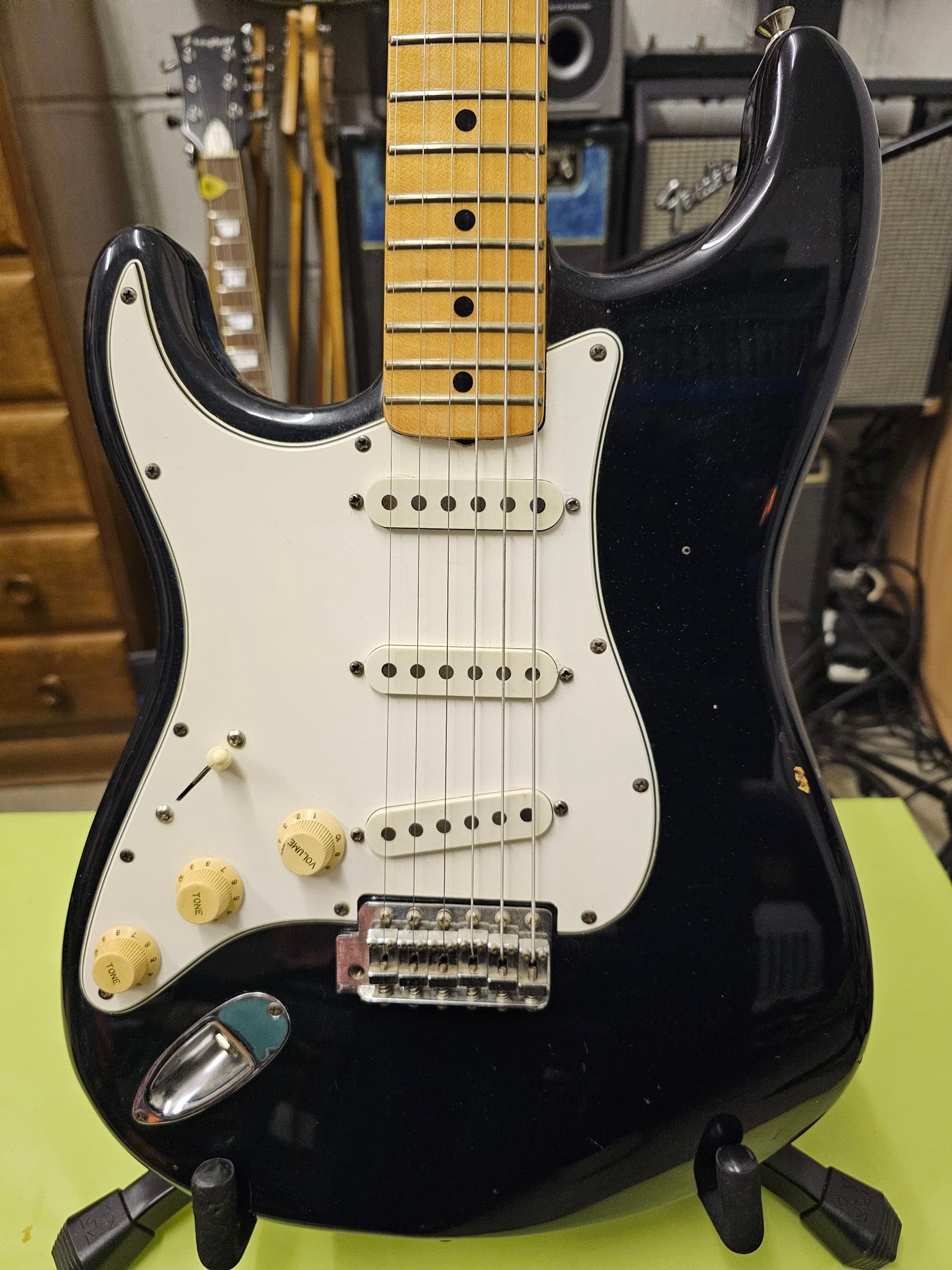 My '79 Aria Pro II ST-400. Has been my main S style guitar for