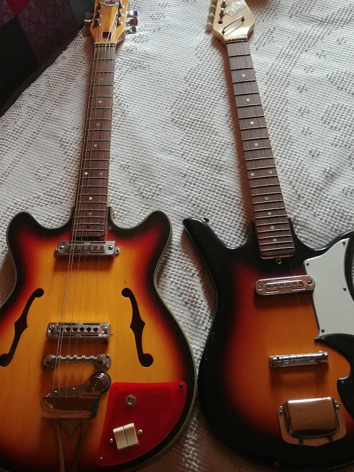 My #Teisco Guitar Day. An old Teisco Crown Professional guitar