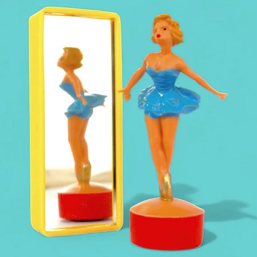 Vintage magnetic twirling ballerina toy