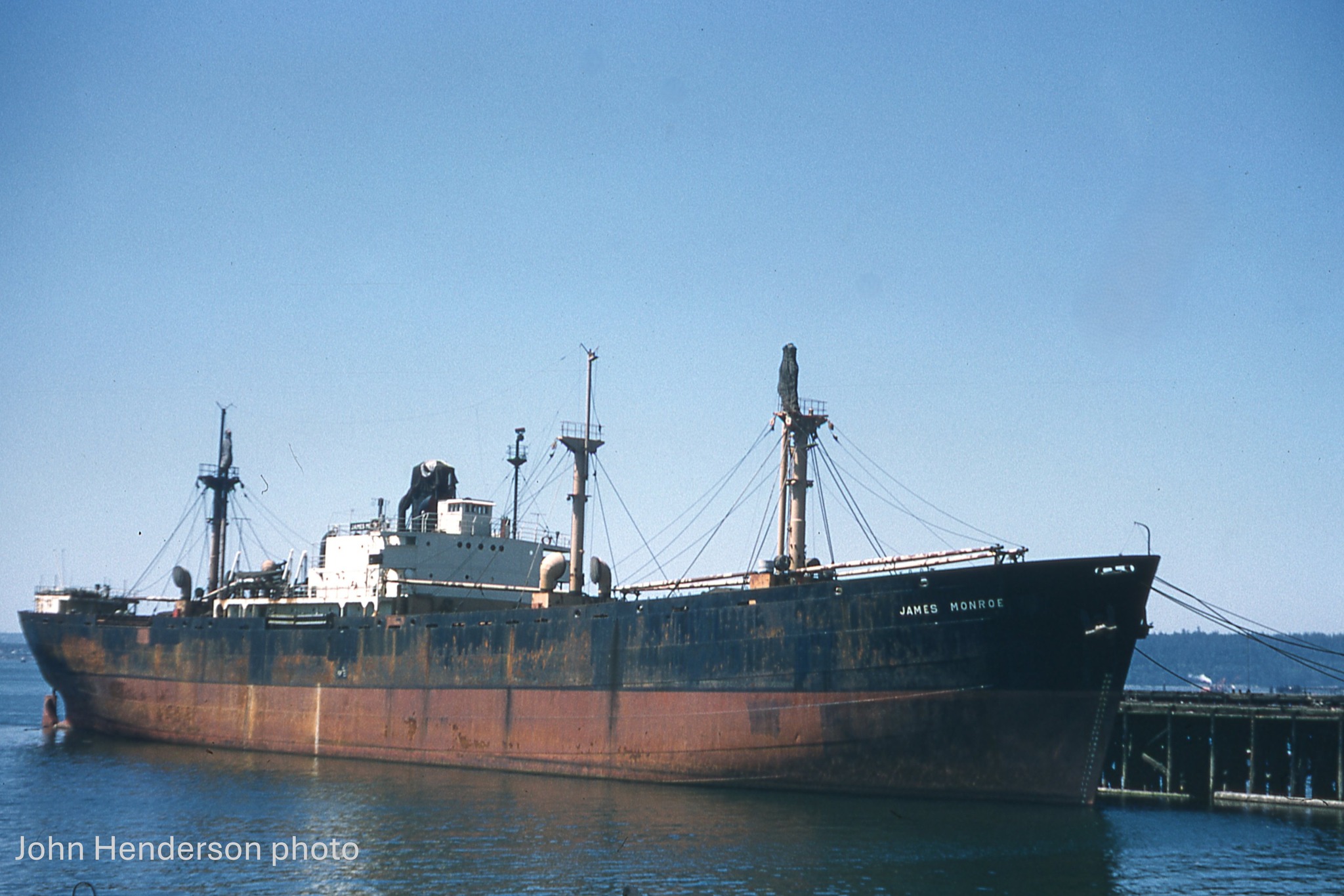 VICTORY SHIPS | JAMES MONROE laid up at Vancouver on March 25, 1958 ...
