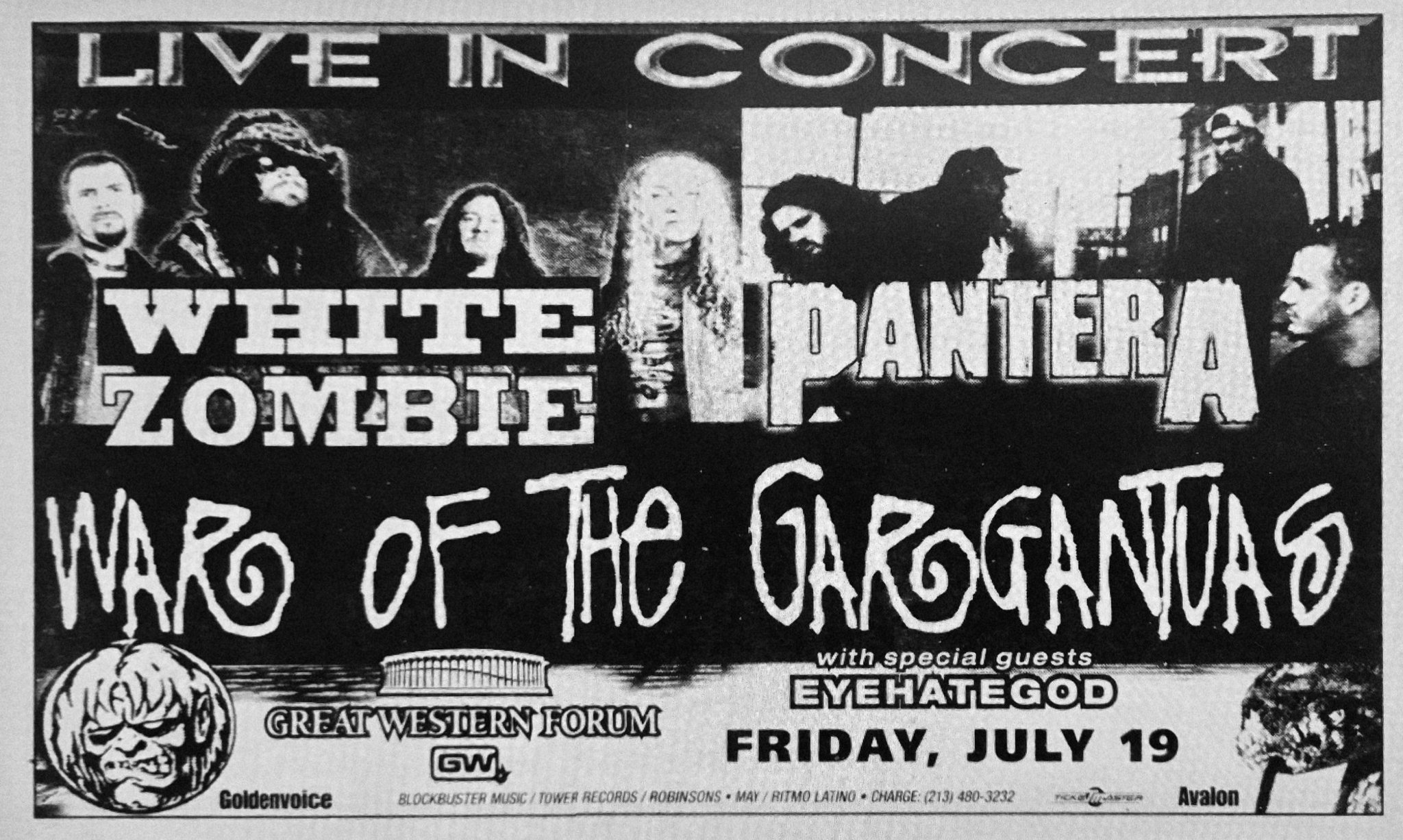 Pantera and White Zombie 1996 Concert Experience