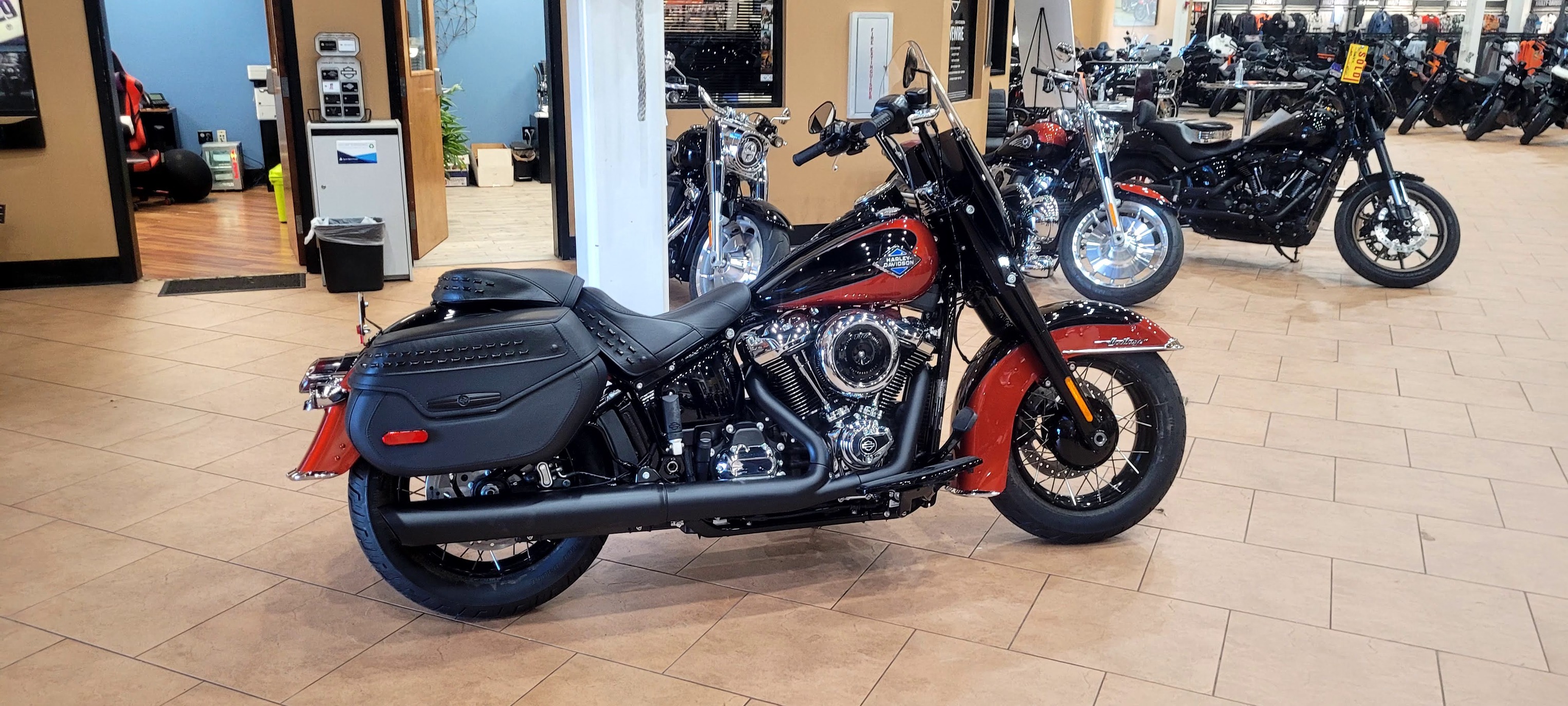 Loving my 2025 Whiskey Fire Red Softail