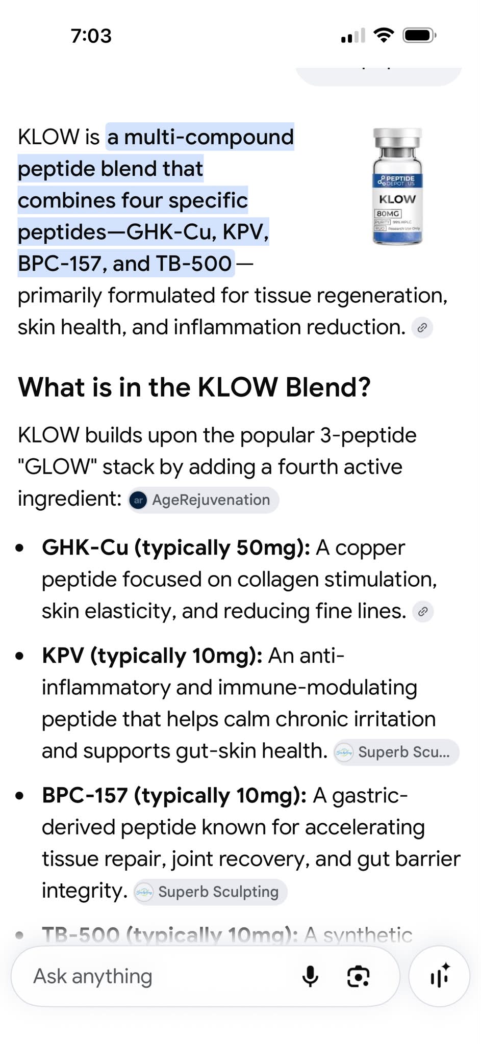 Klow peptides review: side effects and user experiences