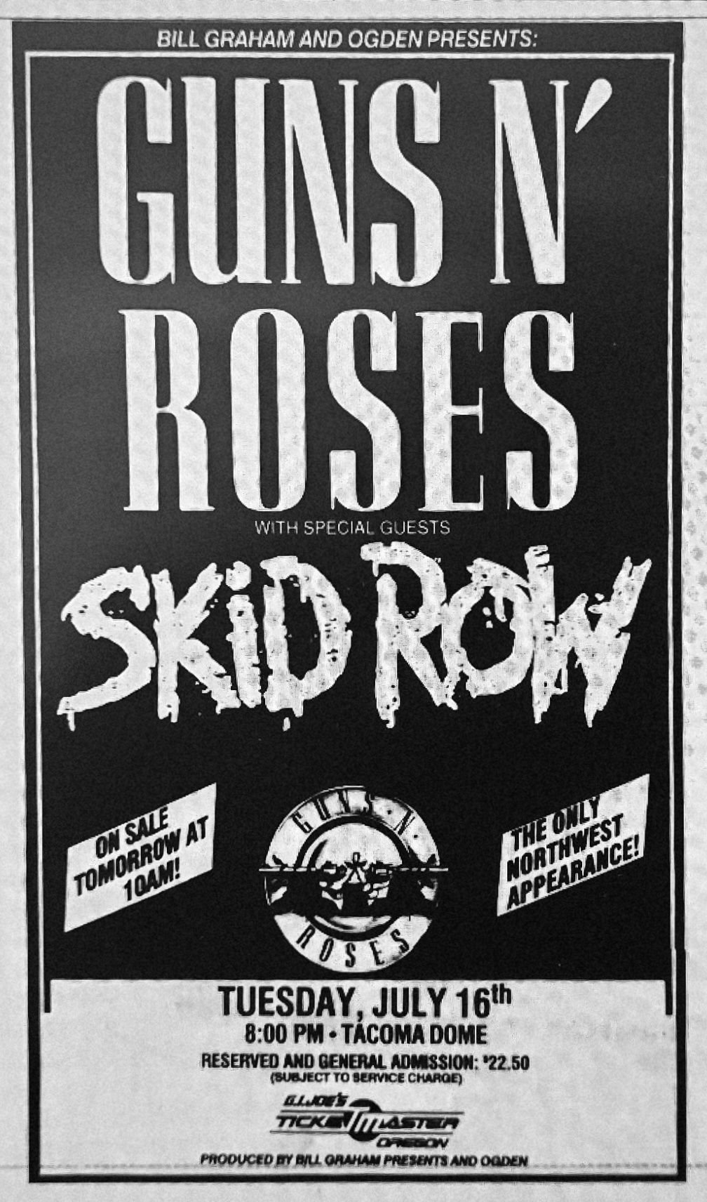 Guns N' Roses at Tacoma Dome on July 16, 1991
