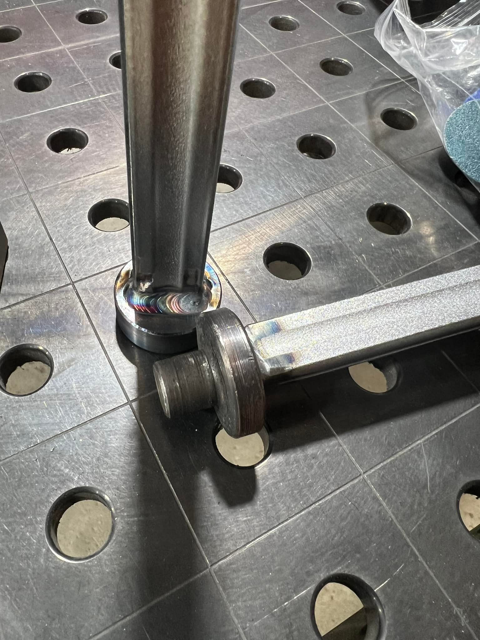 DIY table clamps using modified F clamps and turned pucks