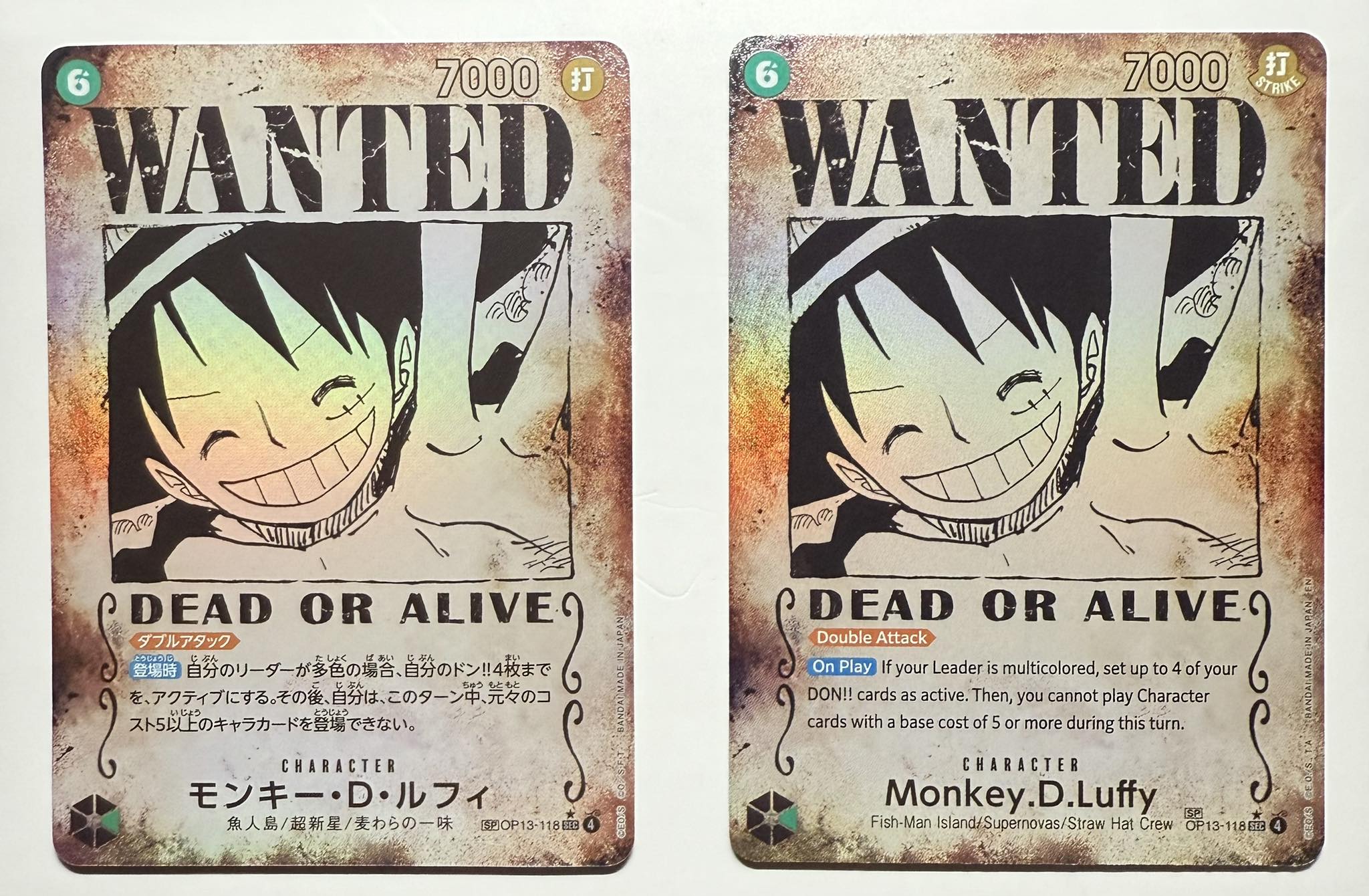 OP13 Luffy wanted poster set for $888