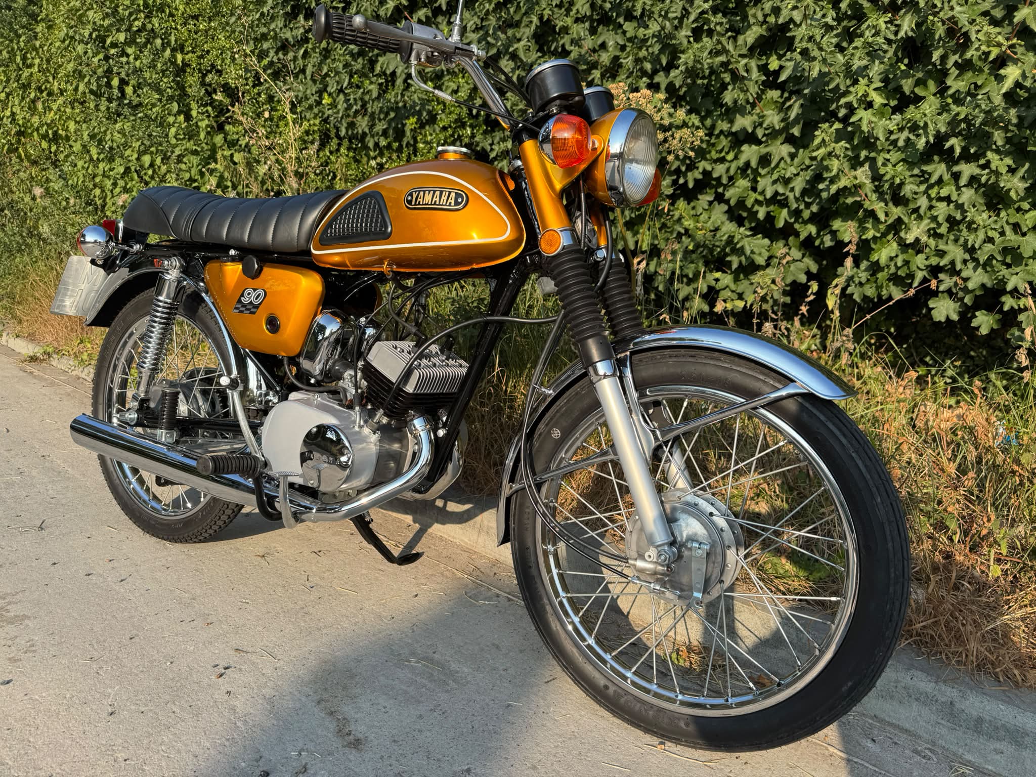 Just been out on a nice evening ride on my 1970 Yamaha HS1 - 90cc
