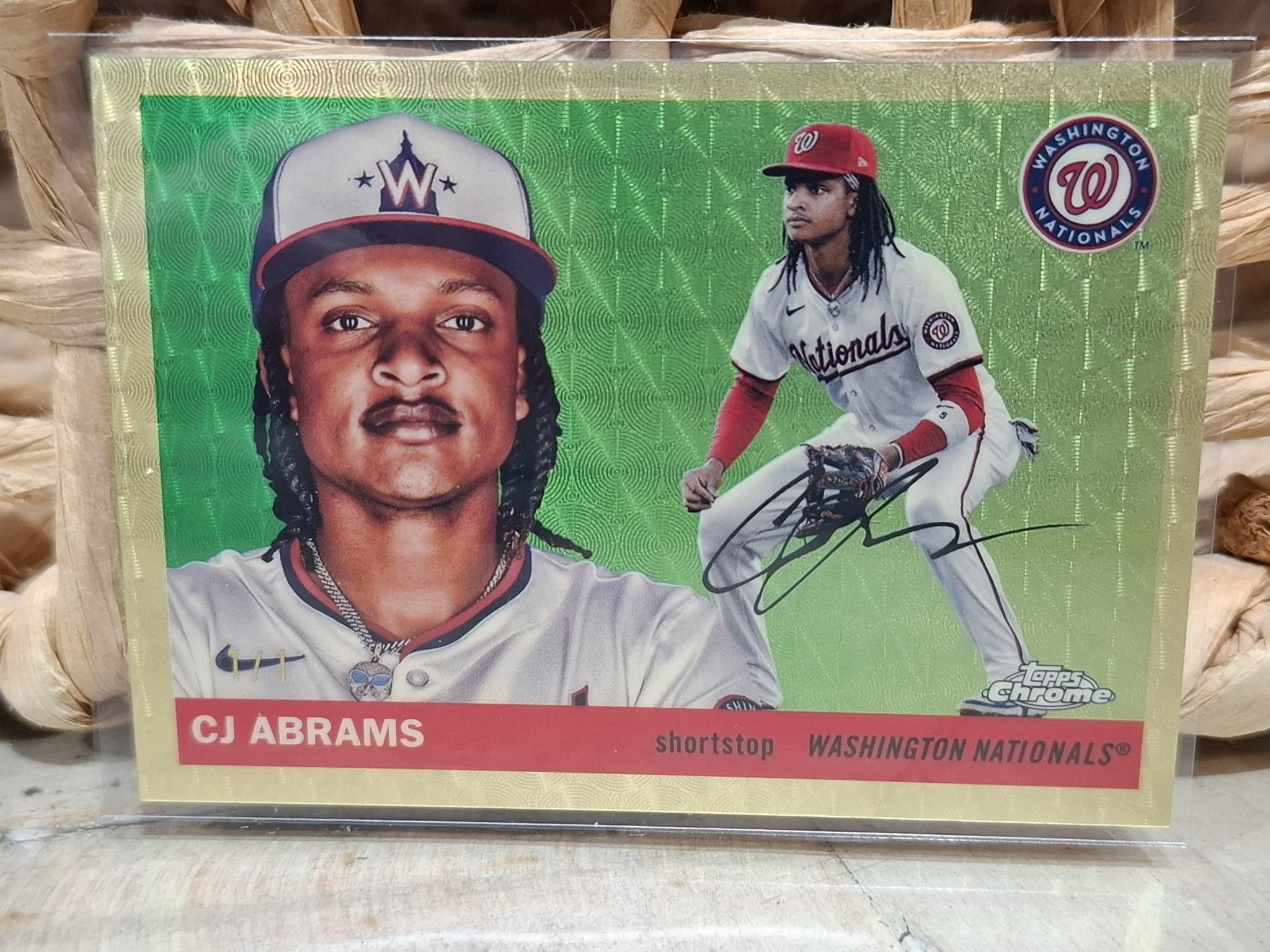 Pulled a 1/1 CJ Abrams baseball card