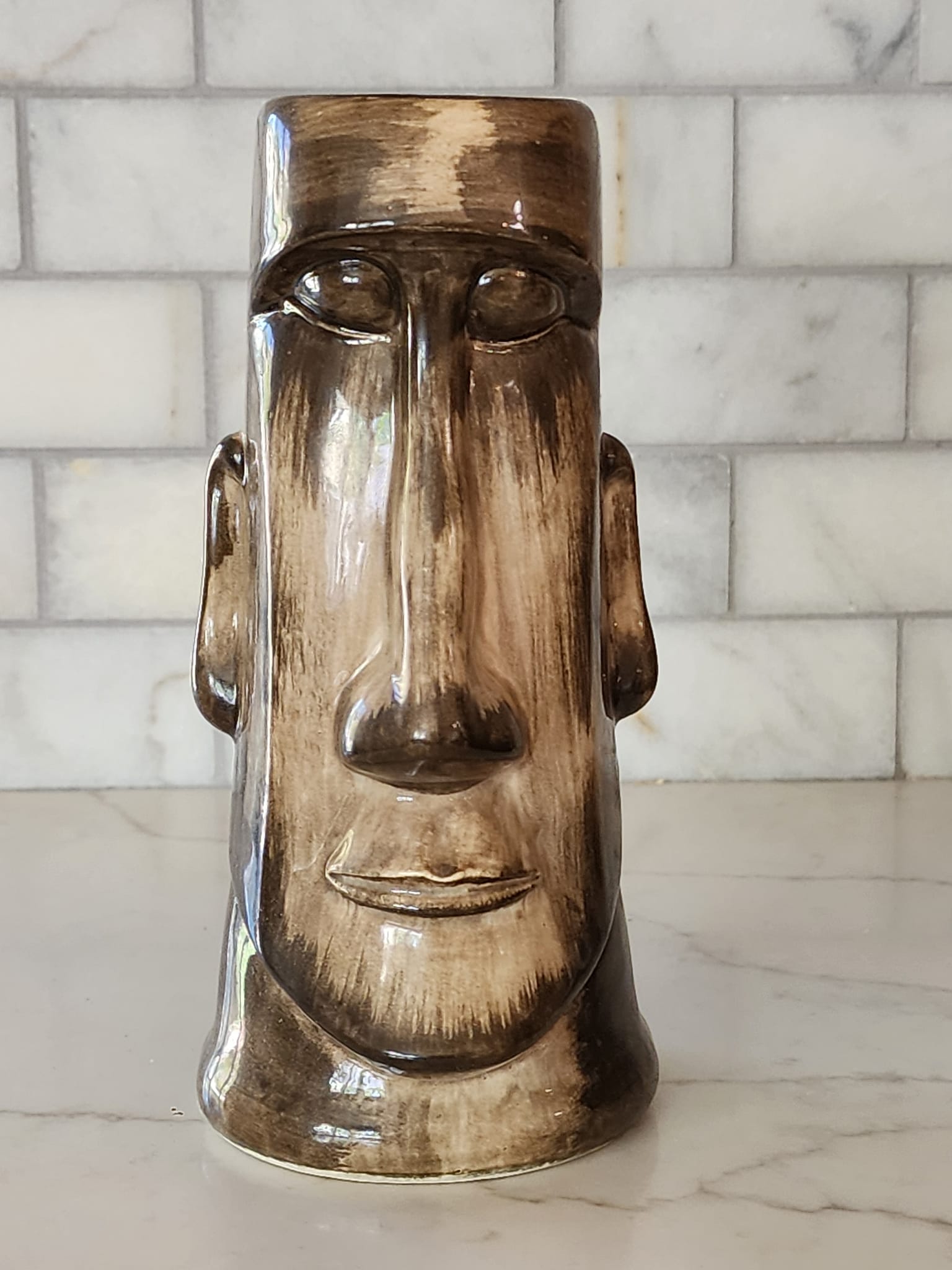 Vintage Jim Beam decanters with a tiki vibe