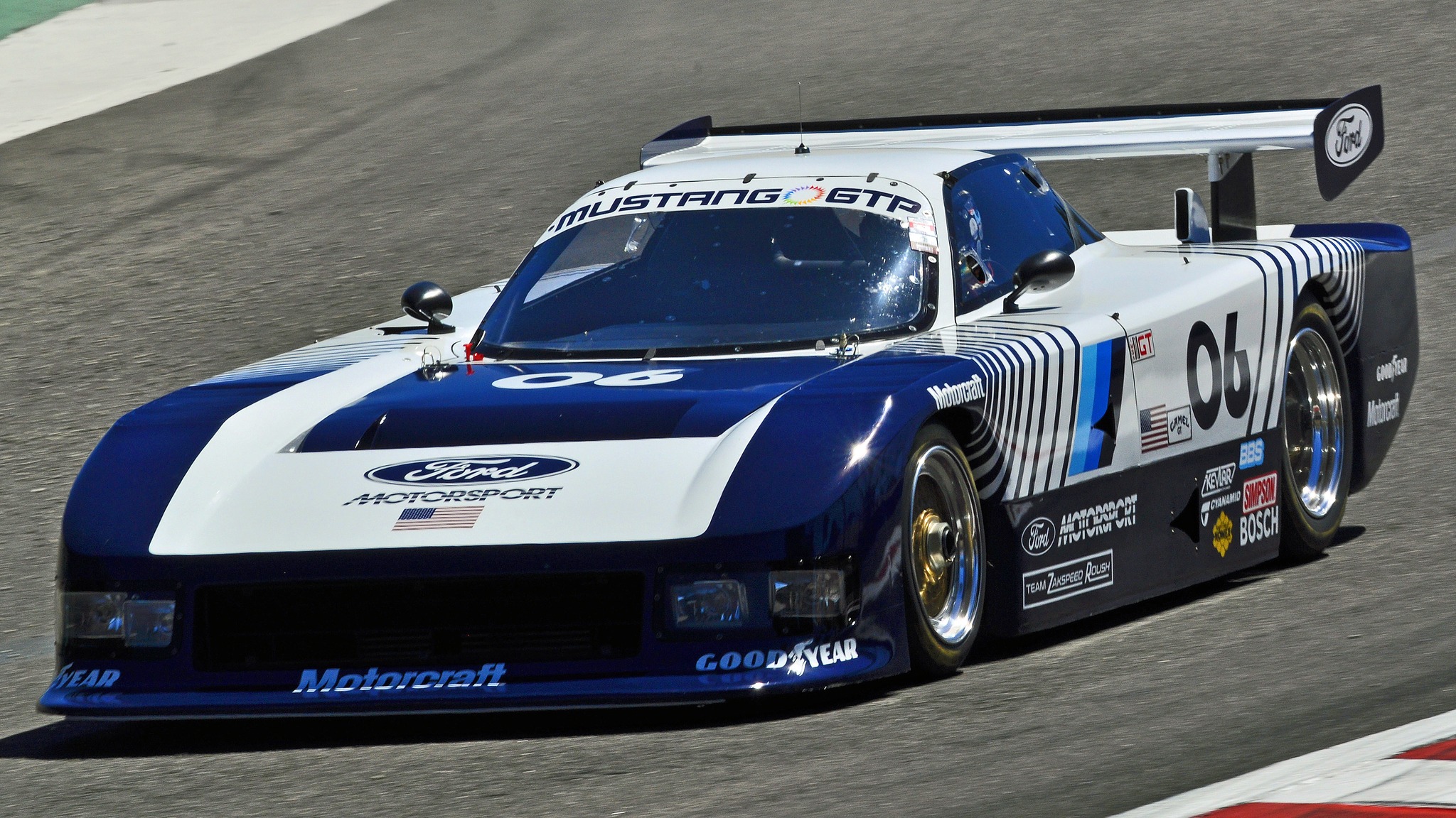 Chris Liebenberg drives 1983 Ford Mustang GTP at Laguna Seca