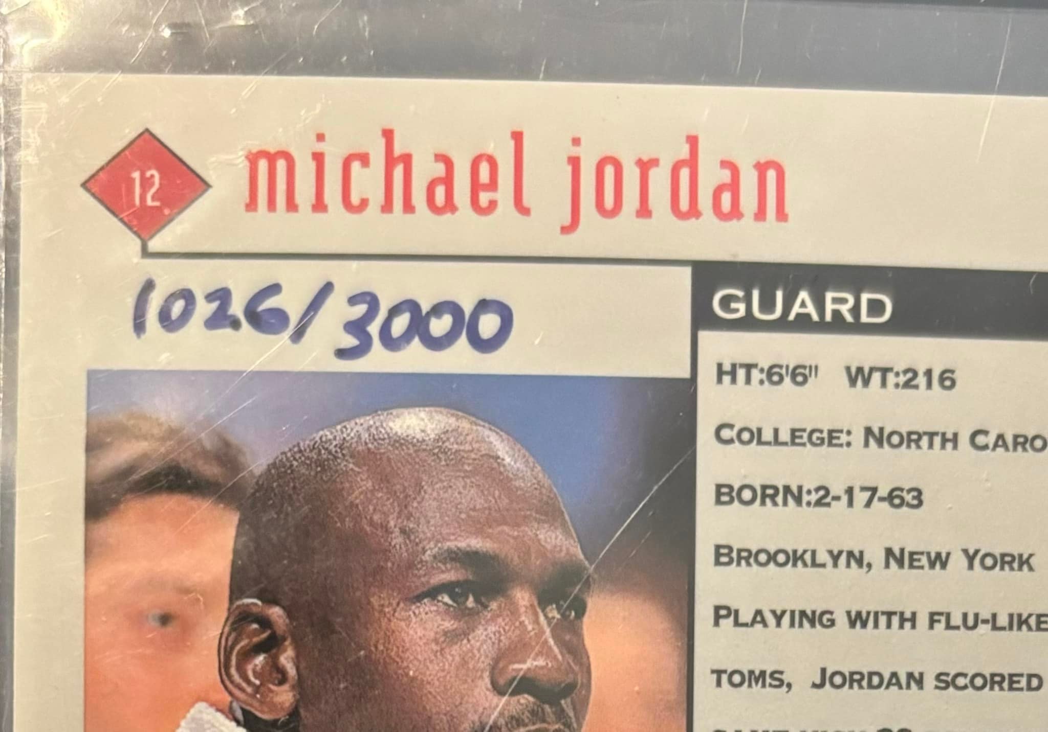 Hand numbered 1998-99 UD Black Diamond Double Diamond Michael Jordan