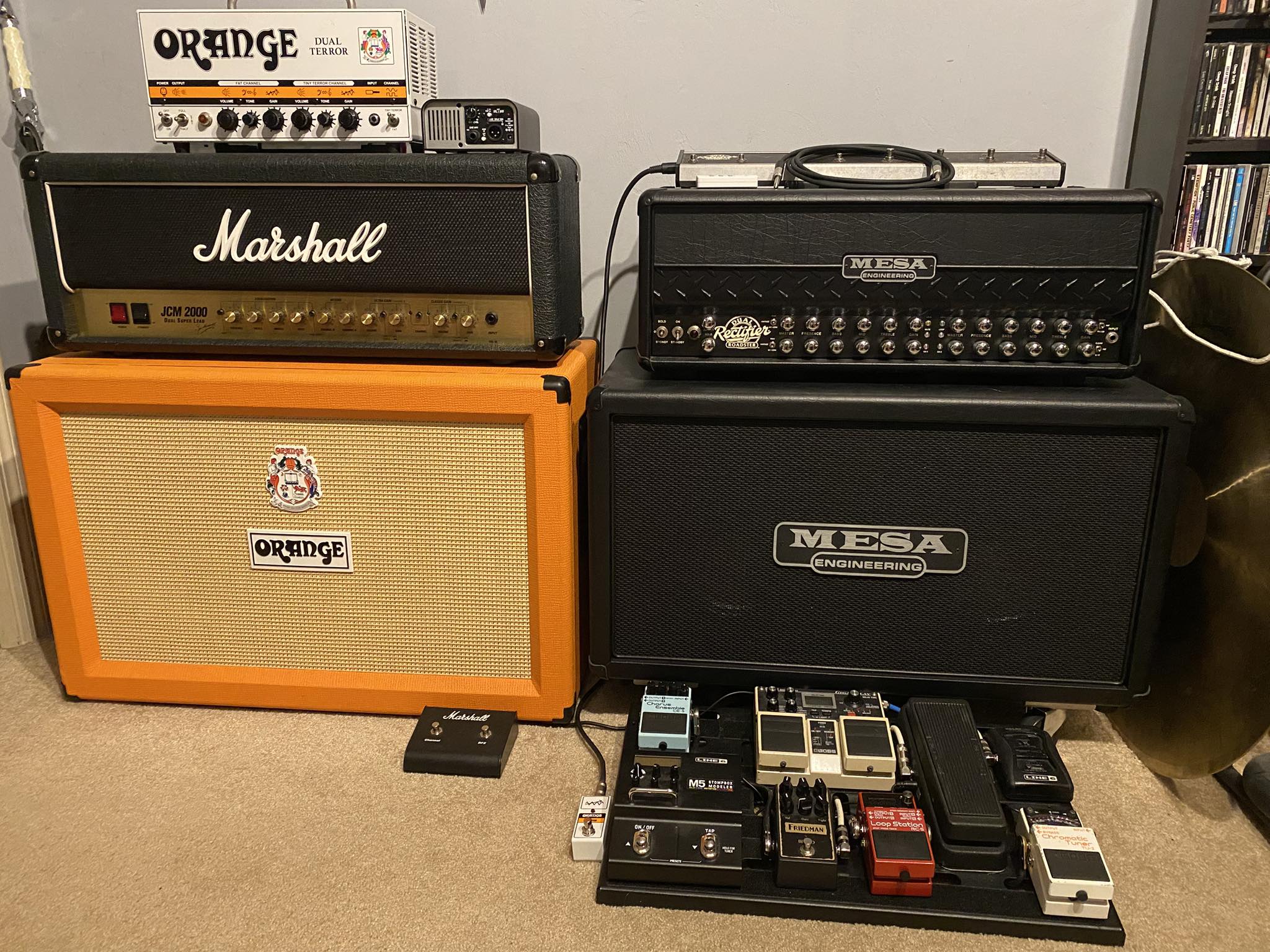 Orange Dual Terror amp through PPC212