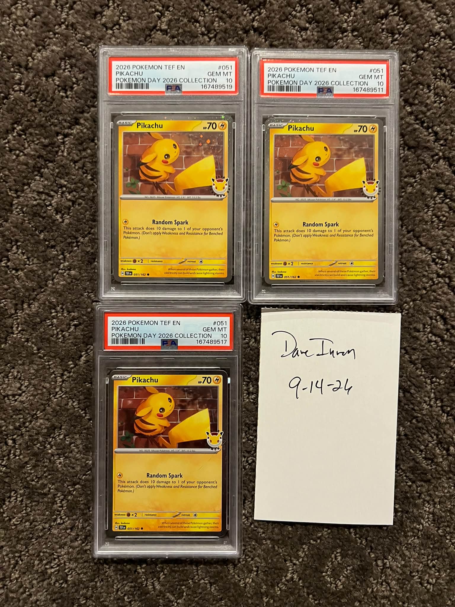 PSA Graded Pokémon Cards for Sale: Pikachu, First Partner