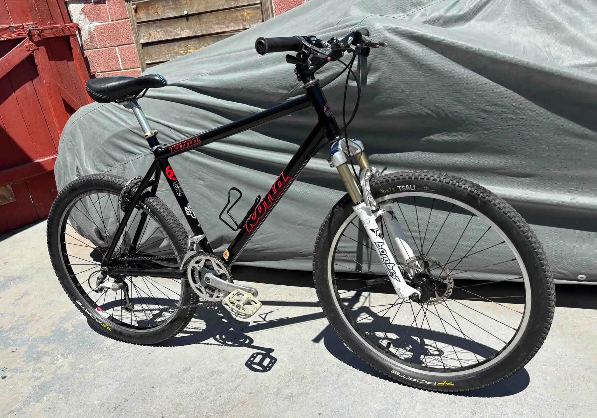 1999 Kona Easton frame mountain bike with Marzocchi shock and Avid