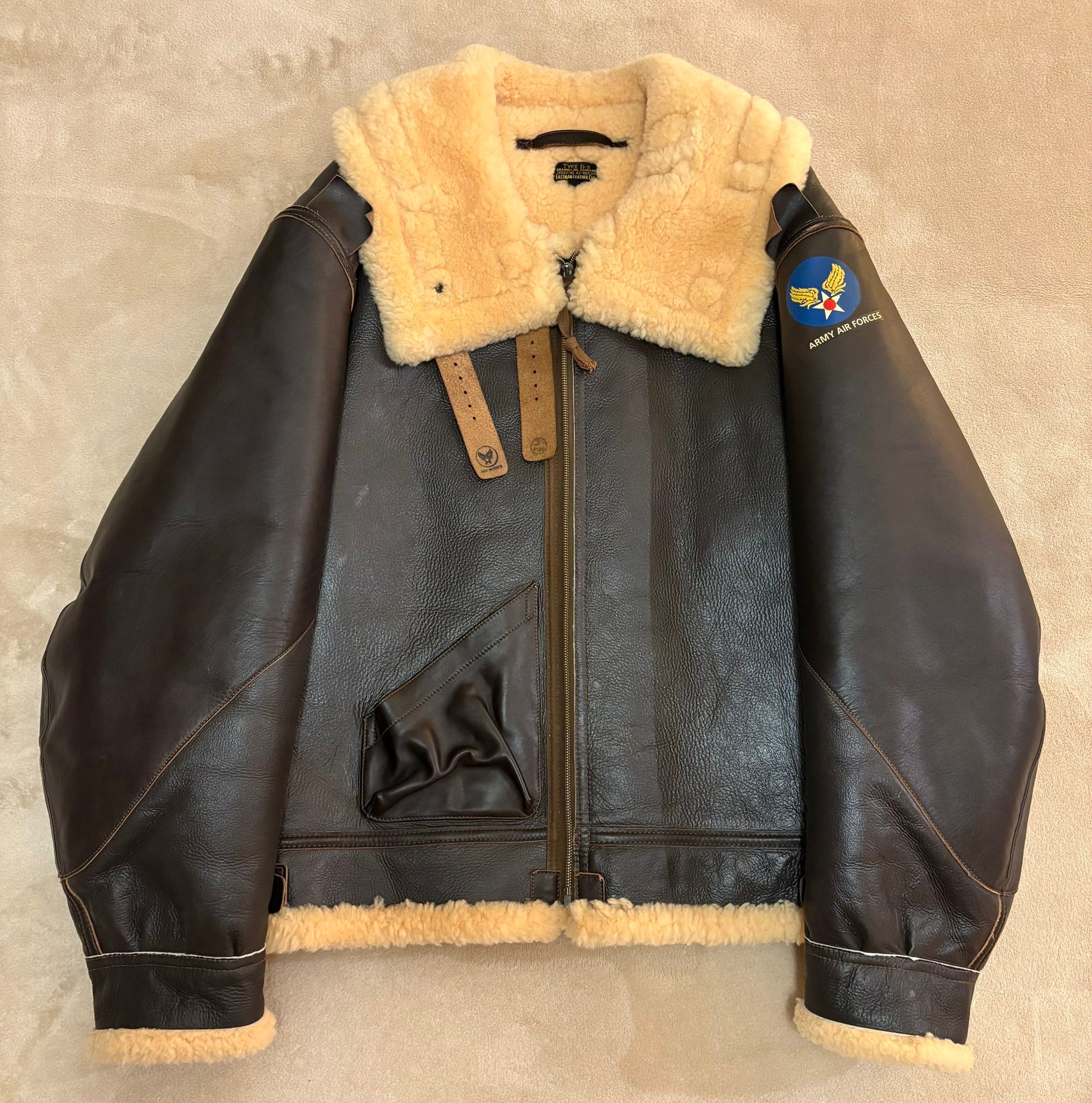 Eastman leather B-3 flight jacket for sale