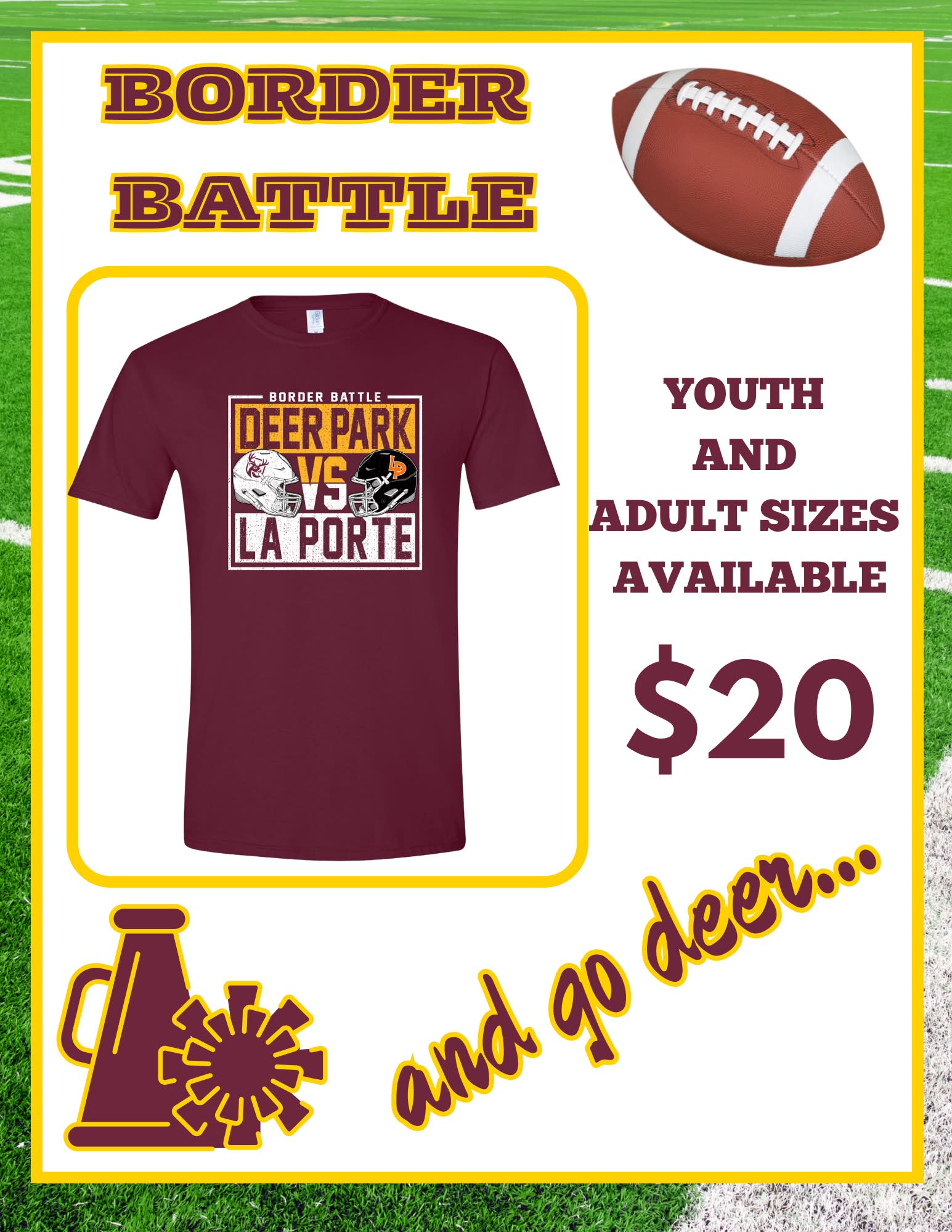 Border Battle shirts available for Deer Park, TX High School's