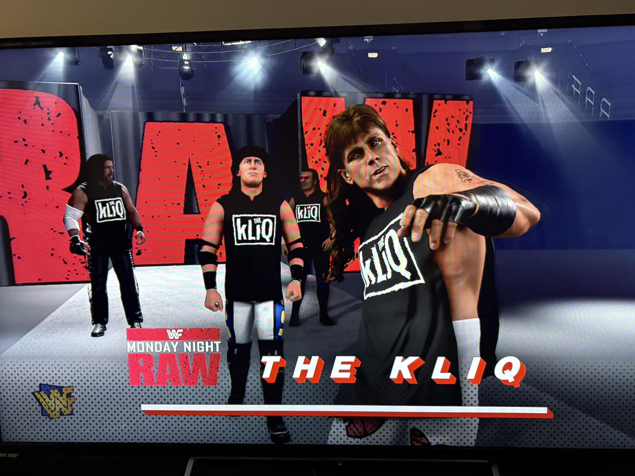 I made The Kliq in a 95 WWF universe. HBK, Hunter, 1-2-3 Kid