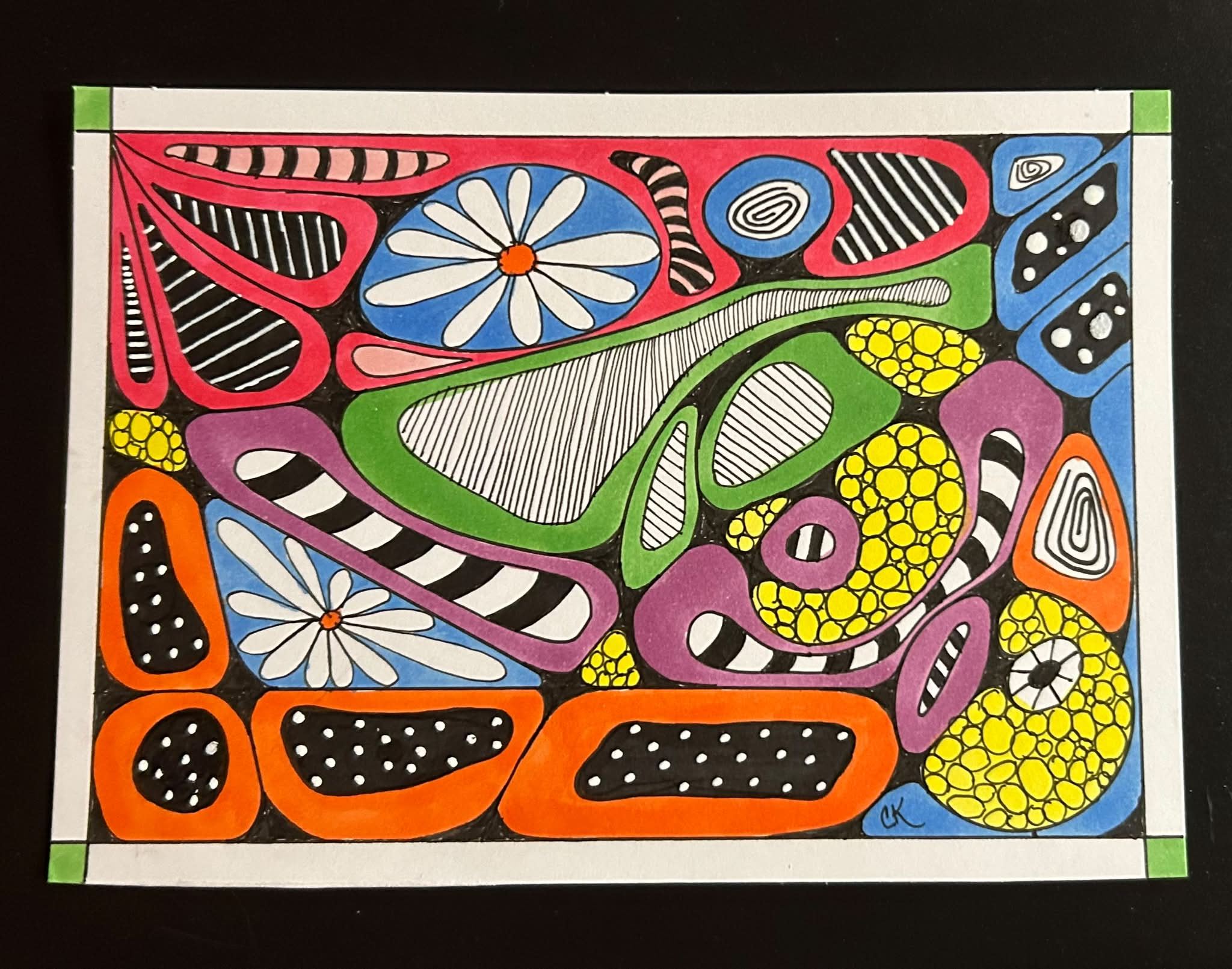 オリジナル自作絵 絵画 sawatari_doodles【Through】 just-a-doodle