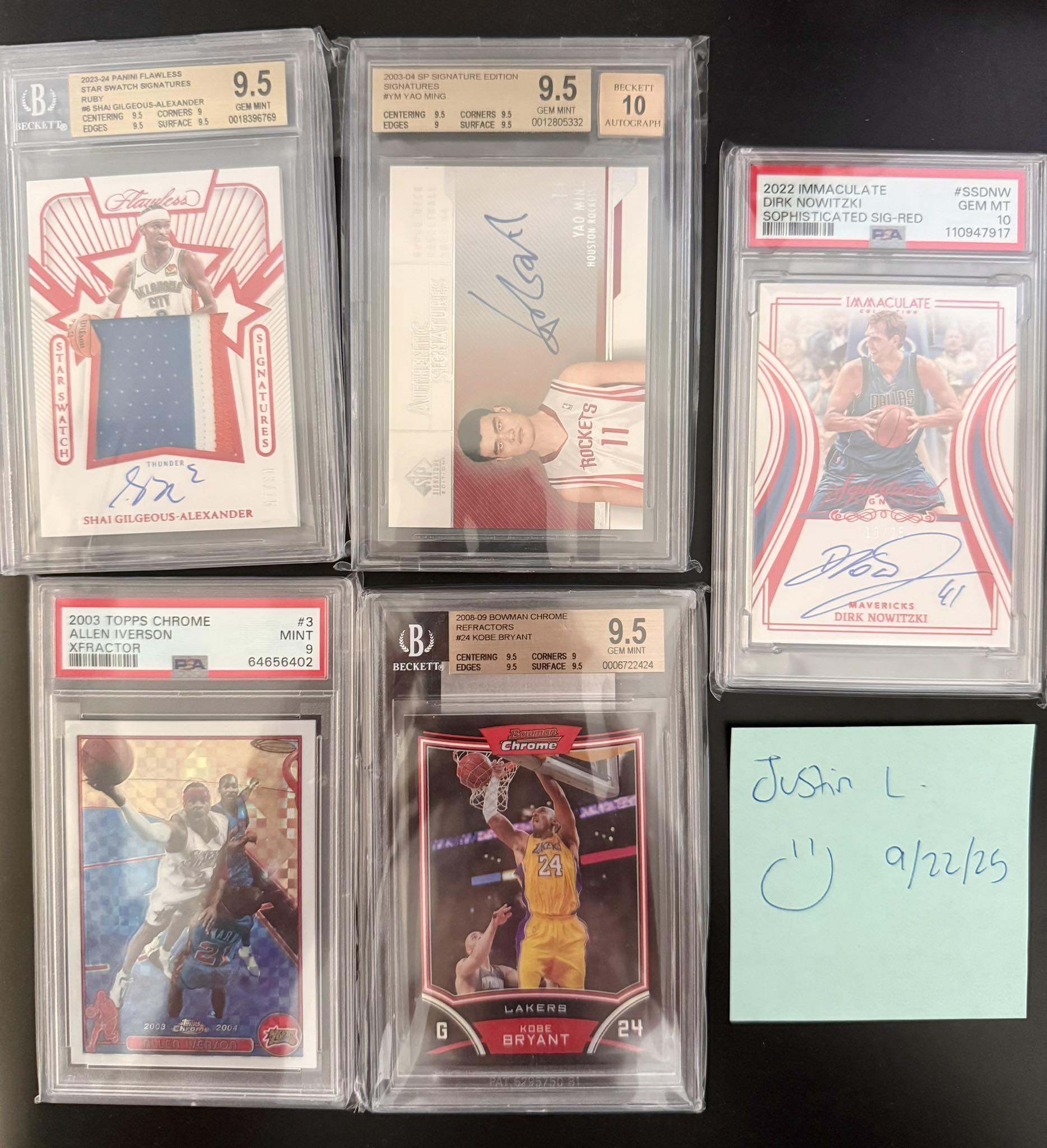 For Sale, no trades Dirk auto /25 -$700 Iverson xfractor /220 