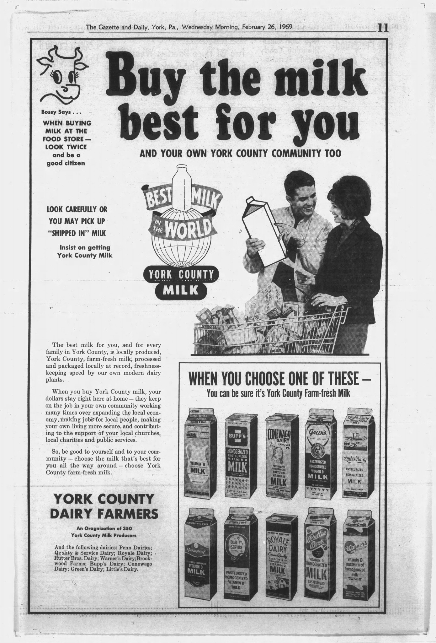York County dairies from the 1960s