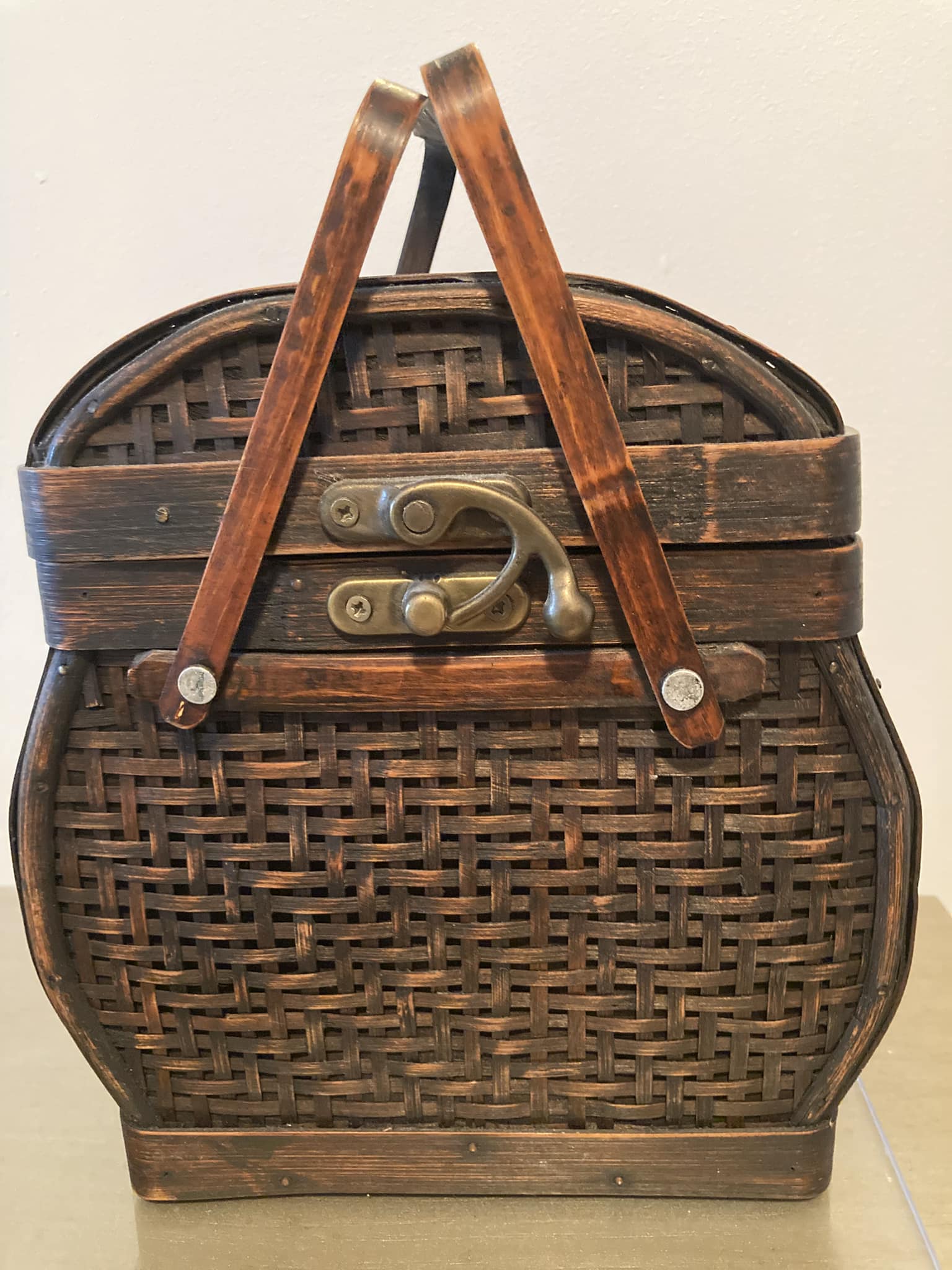 What is the origin and date of this antique basket?