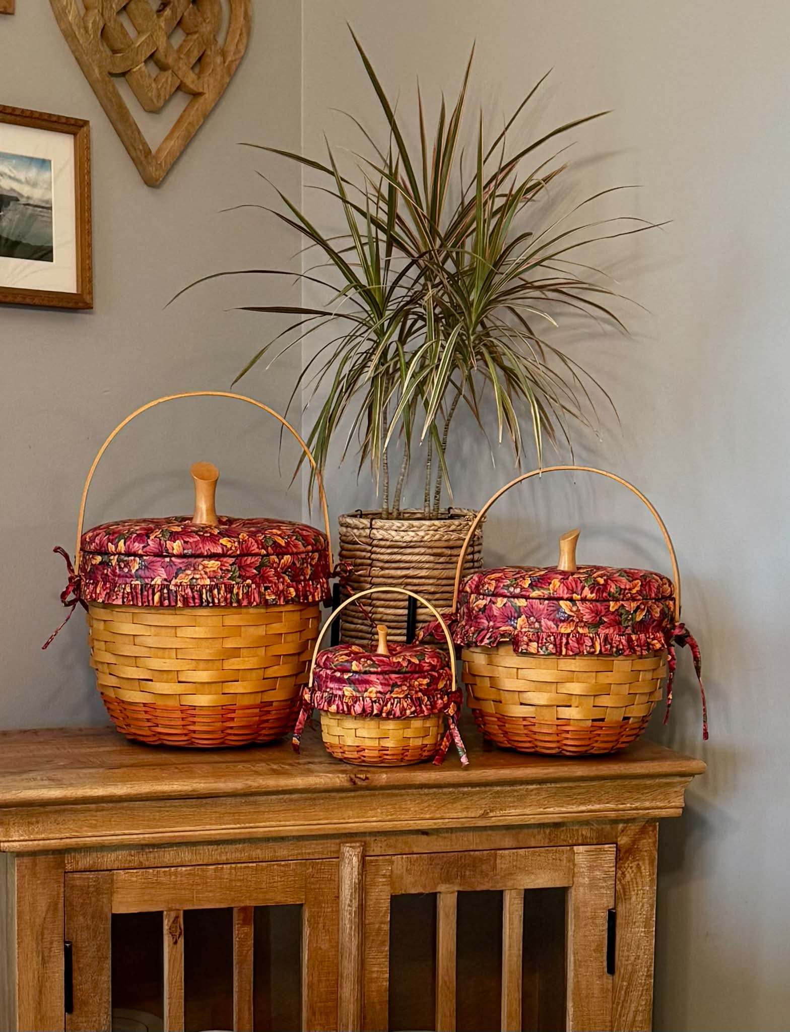 Longaberger 2000 October basket set. Set includes: basket (9” tall