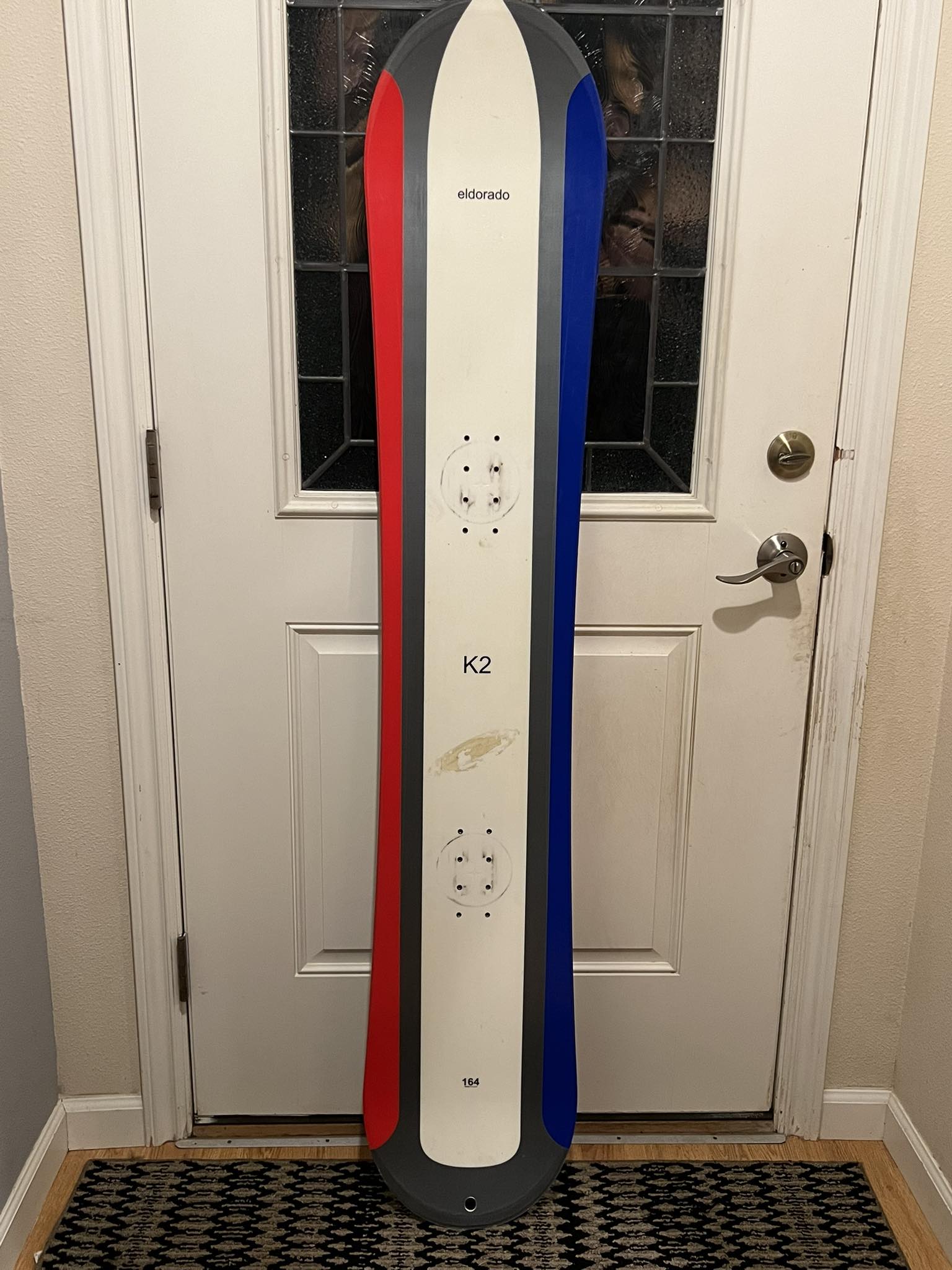 Riding my vintage K2 Eldorado snowboard this season