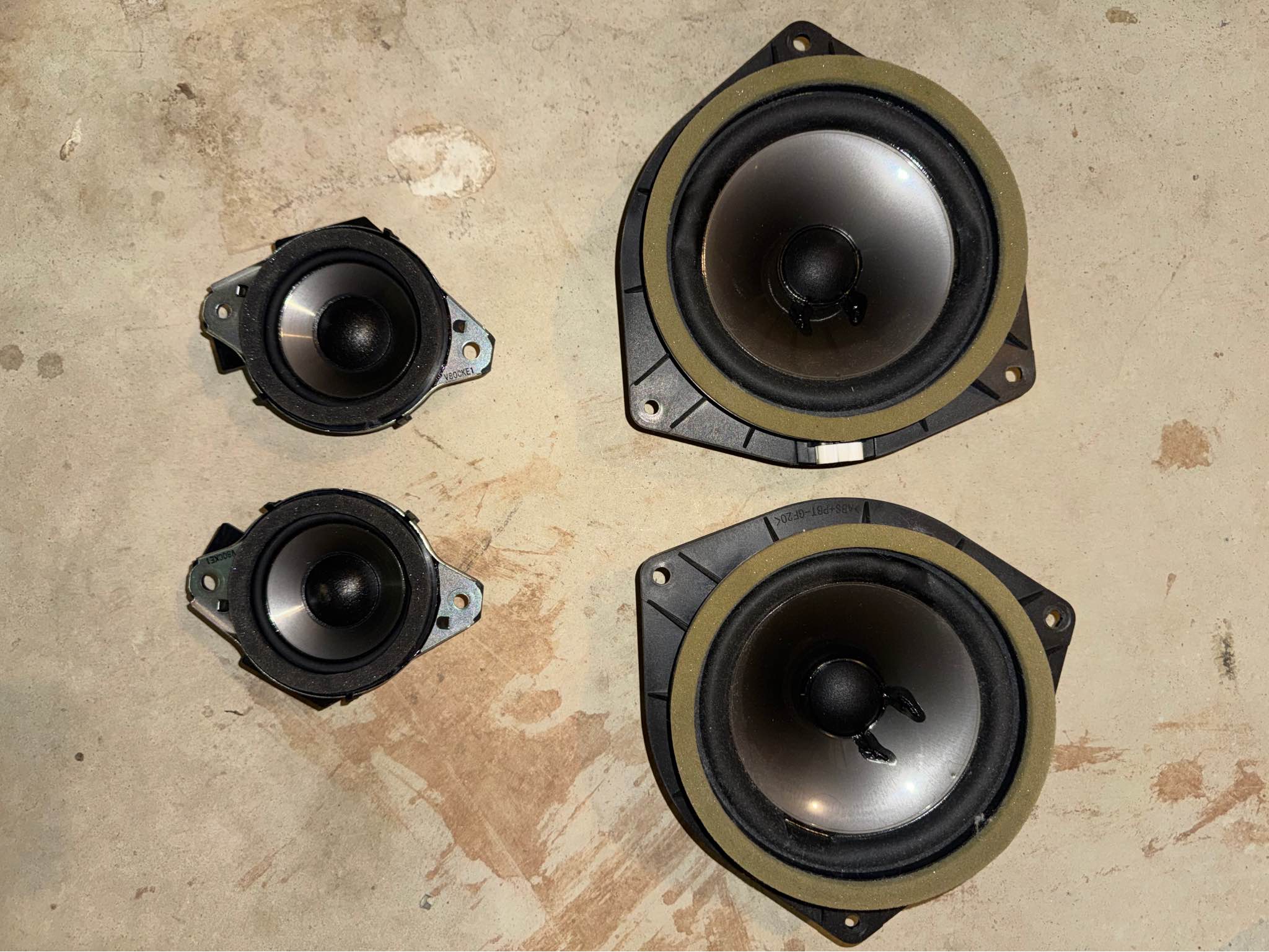 Replaced for aftermarket speaker upgrade at approximately two