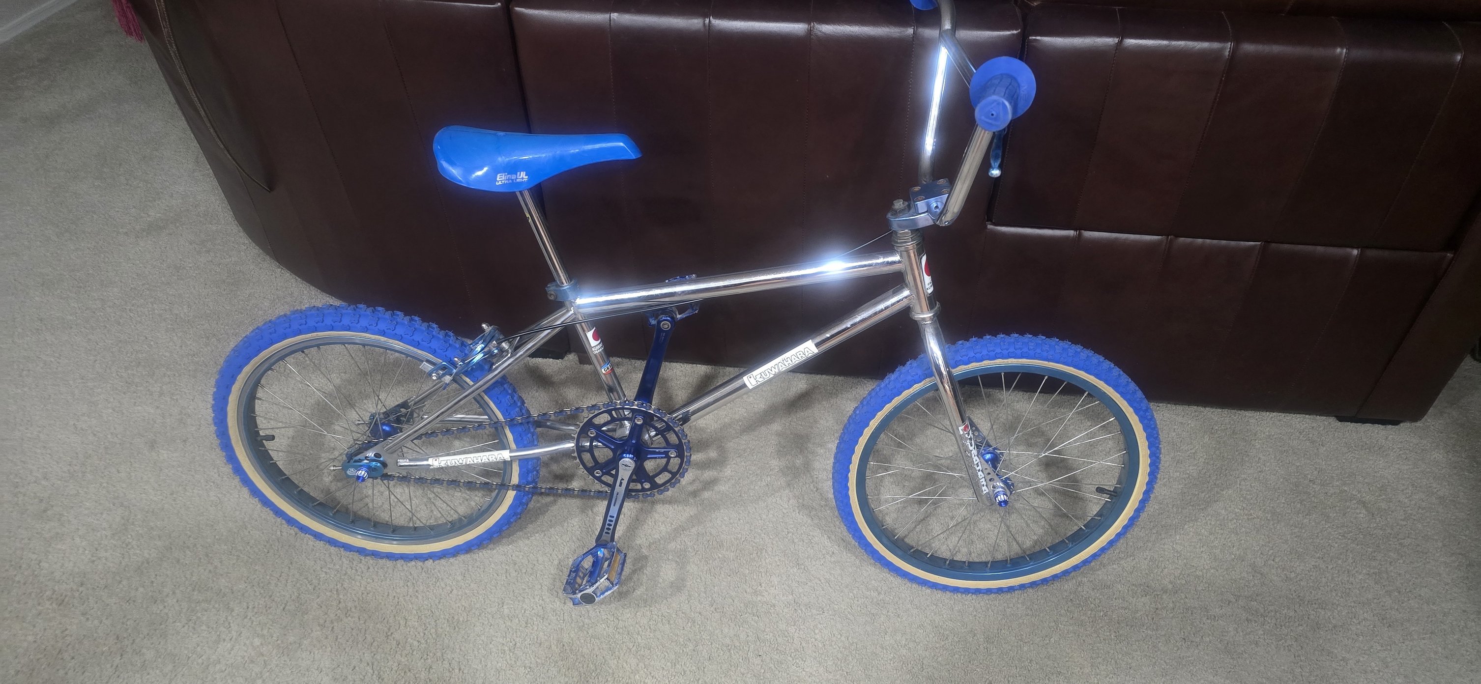 What non-original parts are on this 1981 KZ-1 BMX bike?