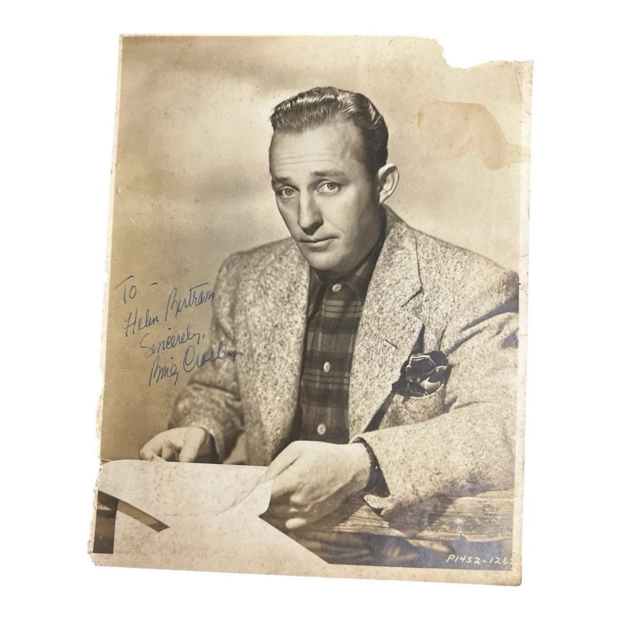 Bing Crosby signed whiskey bottle from 1959