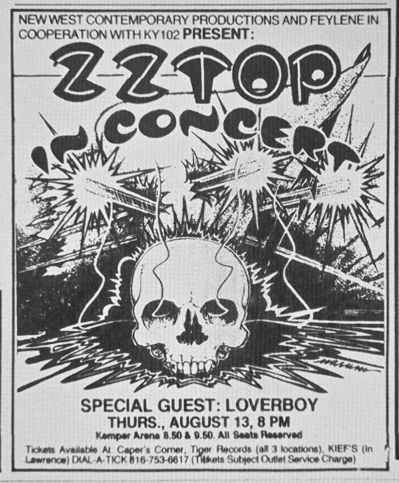 On this day in 1981, Loverboy opened for ZZ Top at Joe Louis Arena