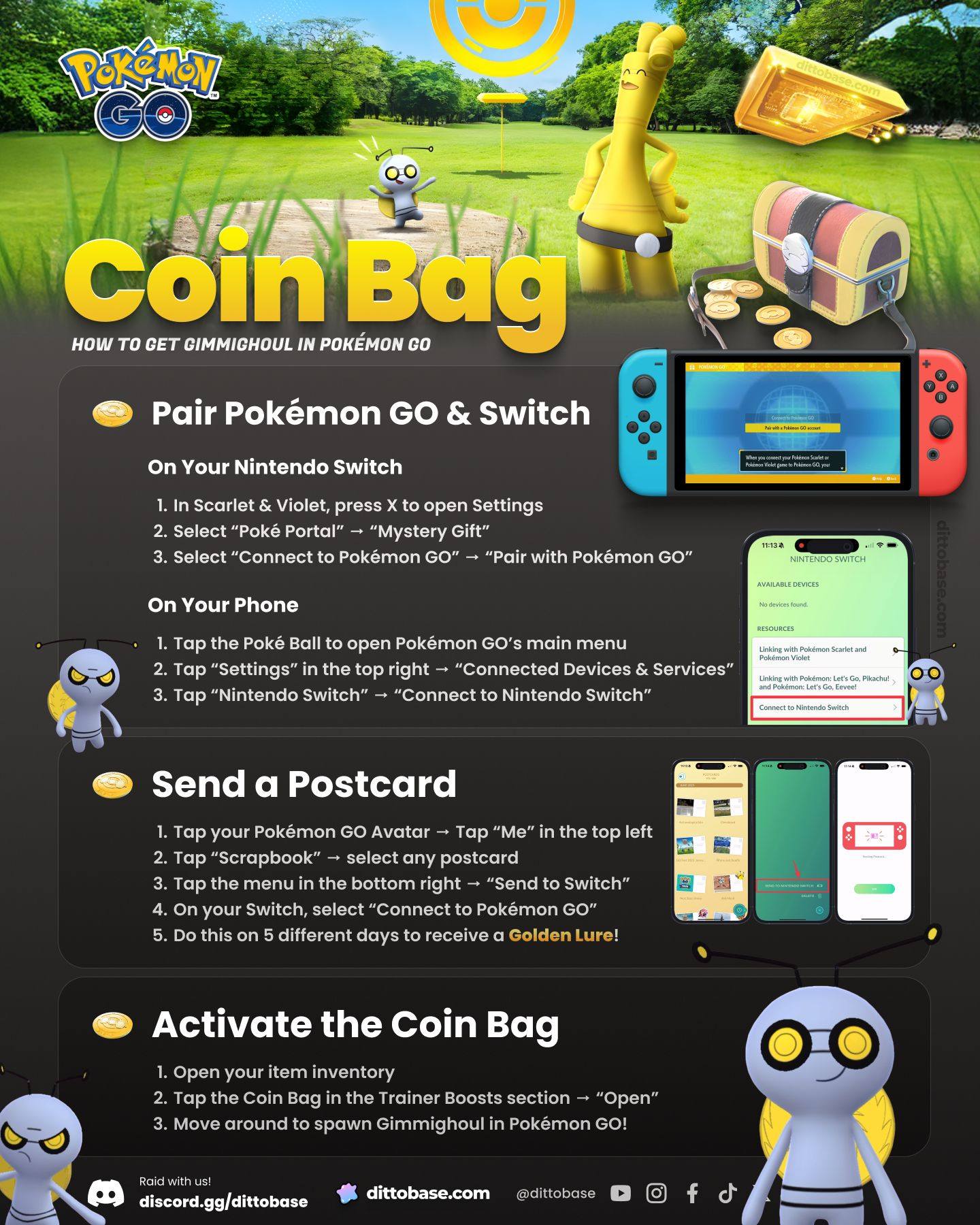 Pokemon Go 10th anniversary Gimmighoul with special coin