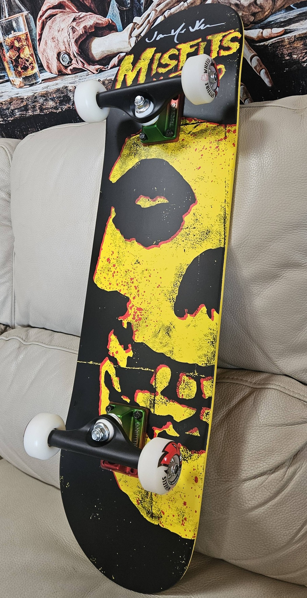 Zero Misfits 'Fiend Skull' deck signed by Jamie Thomas
