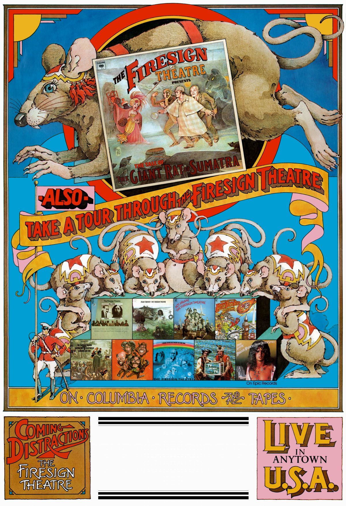 Firesign Theatre 1974 tour poster and live recordings | Chicago, IL