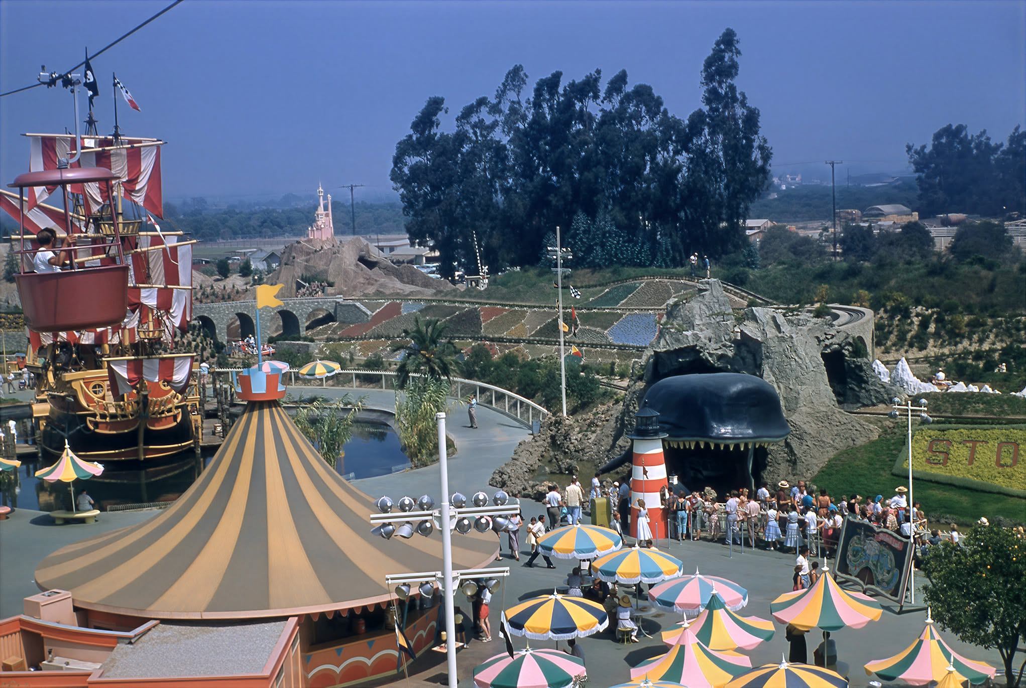 Riding the skyway in Disneyland's Fantasyland 1961
