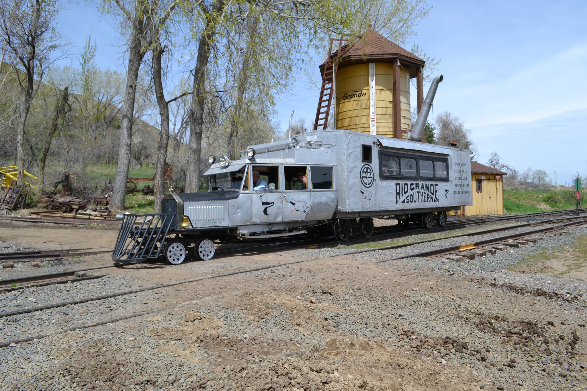 Rio Grande Southern motor no. 7 at Colorado Railroad Museum